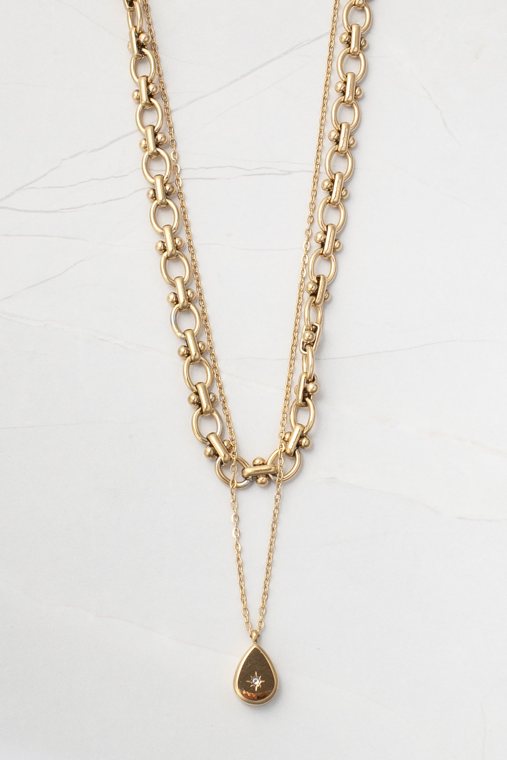 Colar Mix Elos DOURADO Colar Mix Elos DOURADO