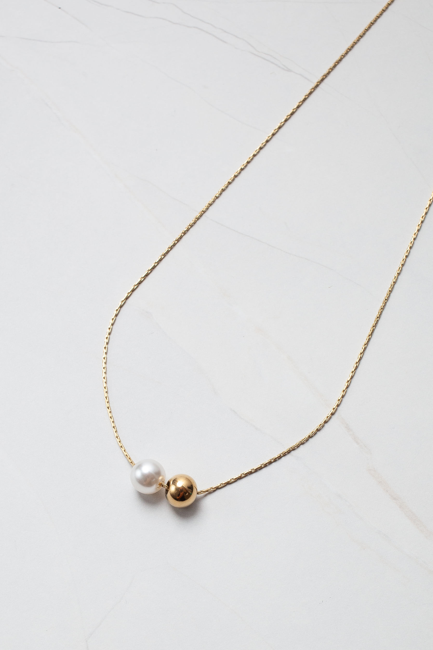 Colar Pingentes Esferas DOURADO Colar Pingentes Esferas DOURADO