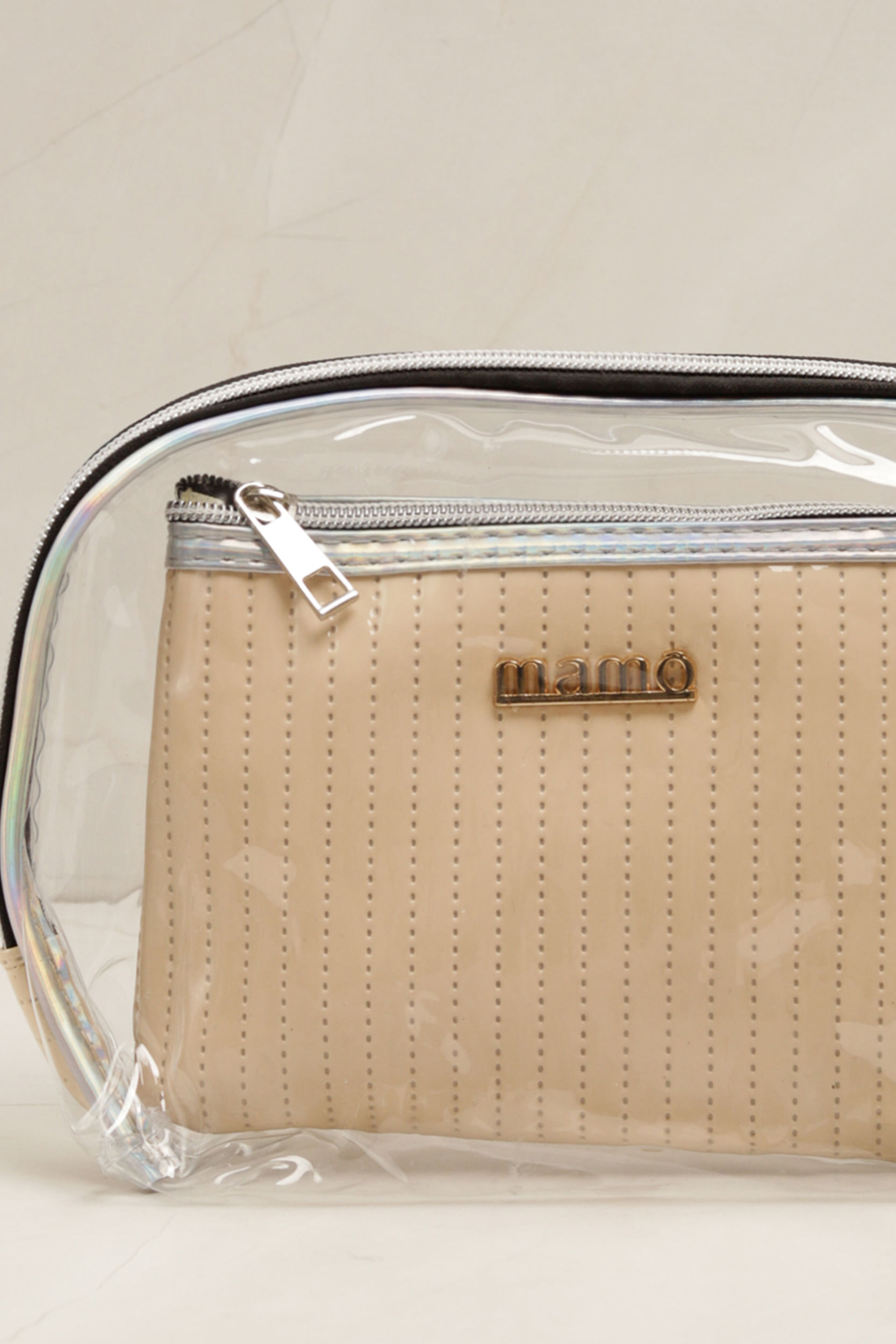 Necessaire Detalhe Vinil  BEGE