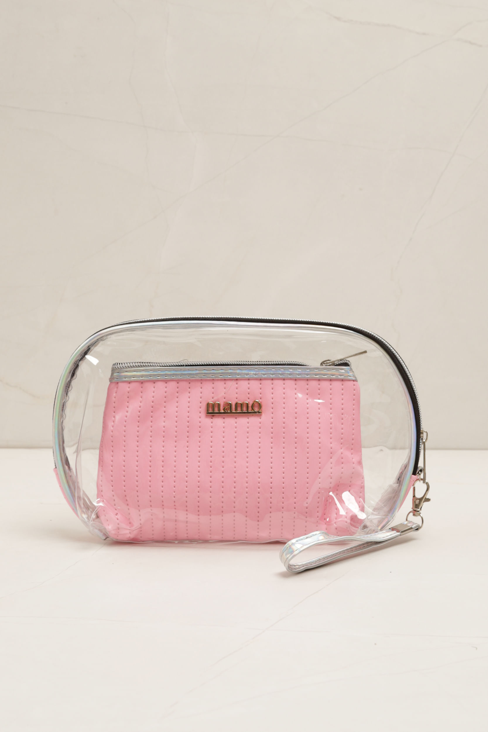 Necessaire Detalhe Vinil  ROSA