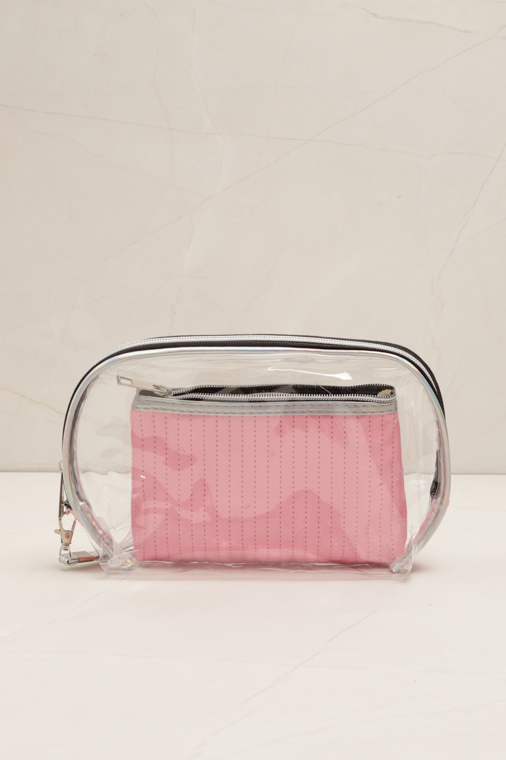 Necessaire Detalhe Vinil  ROSA