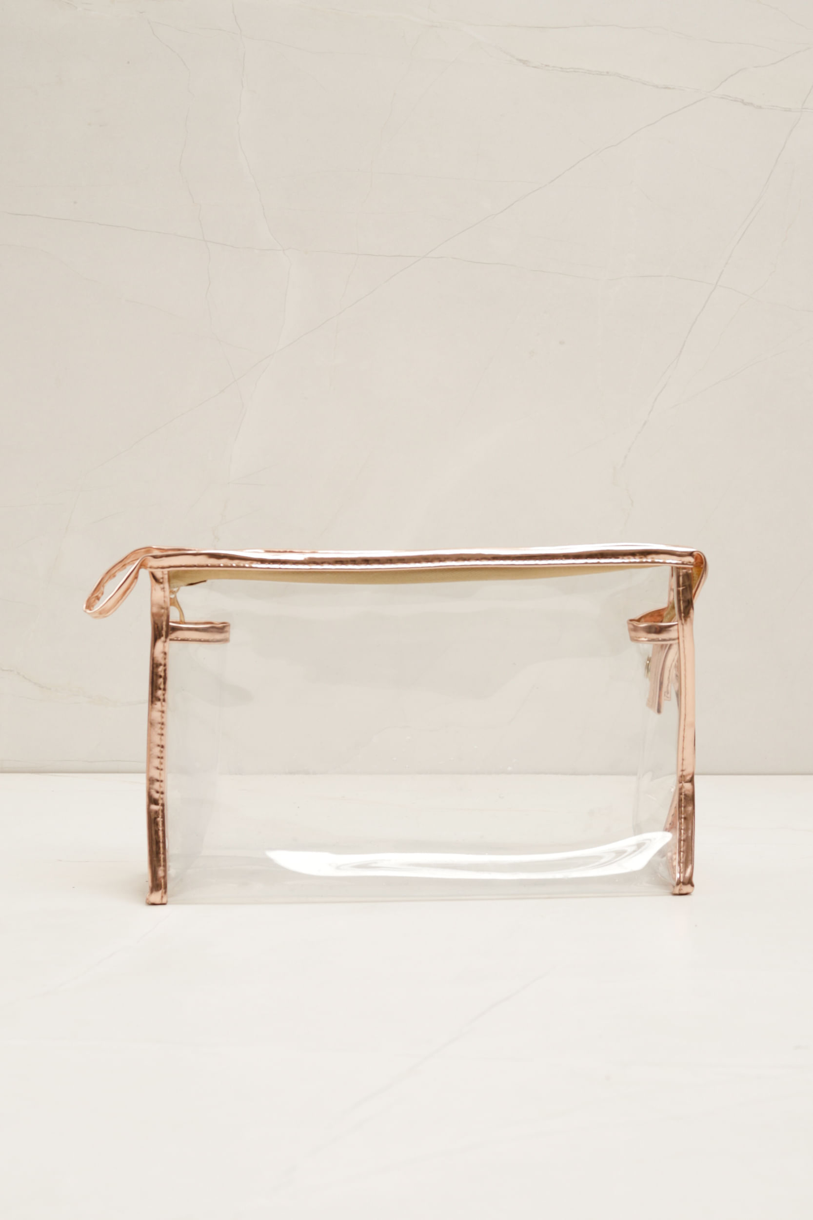 Necessaire Transparente em Tressê BEGE Necessaire Transparente em Tressê BEGE