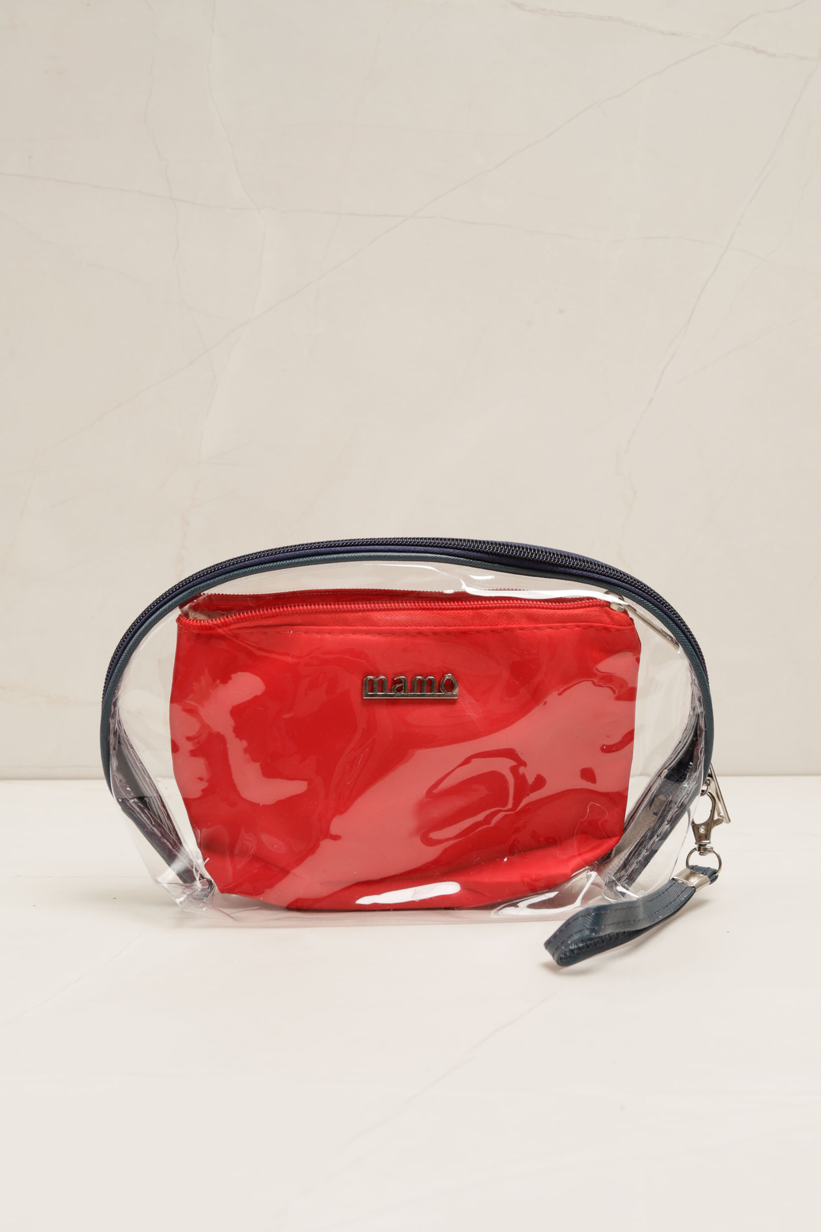 Necessaire Transparente Listras AZUL