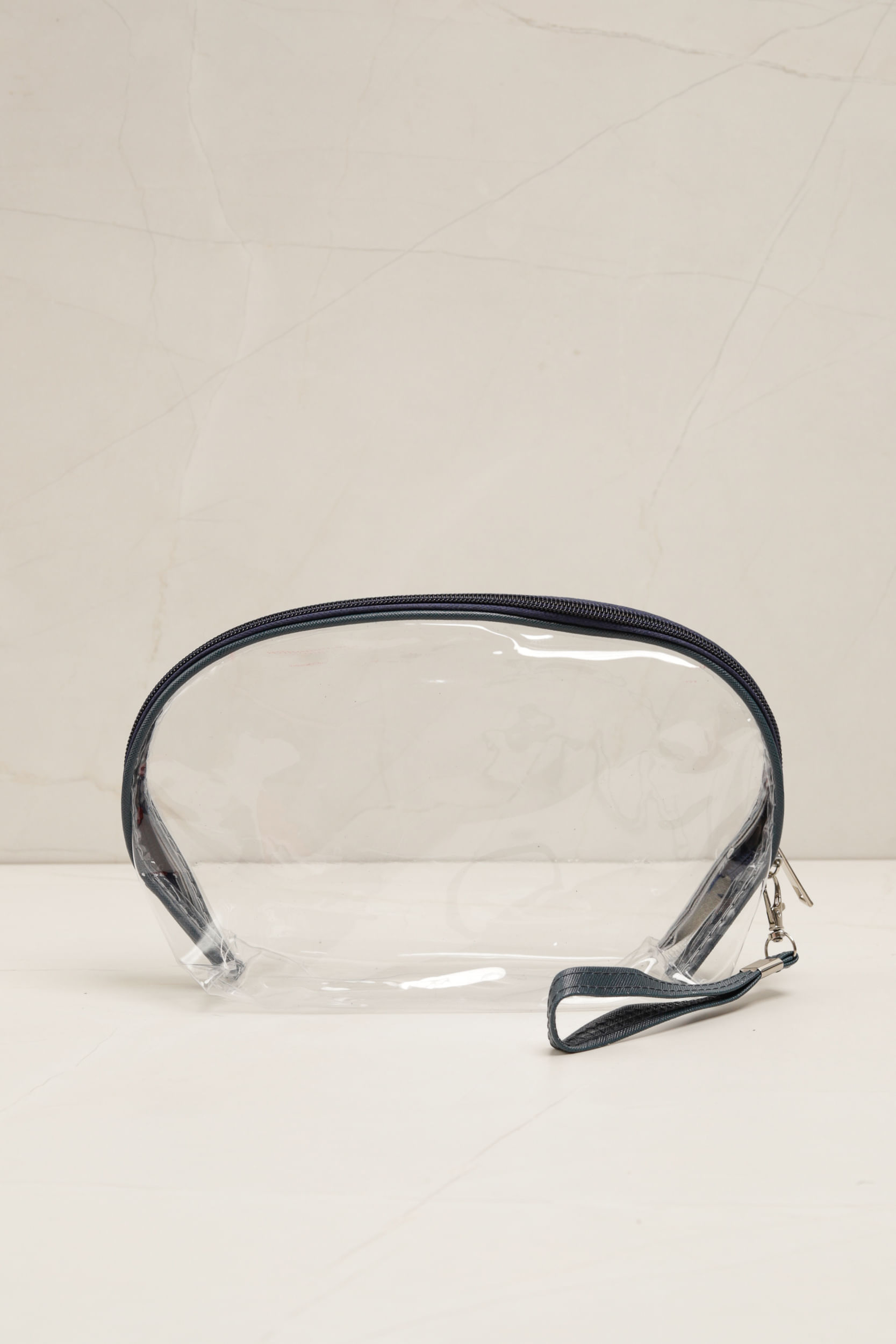 Necessaire Transparente Listras AZUL