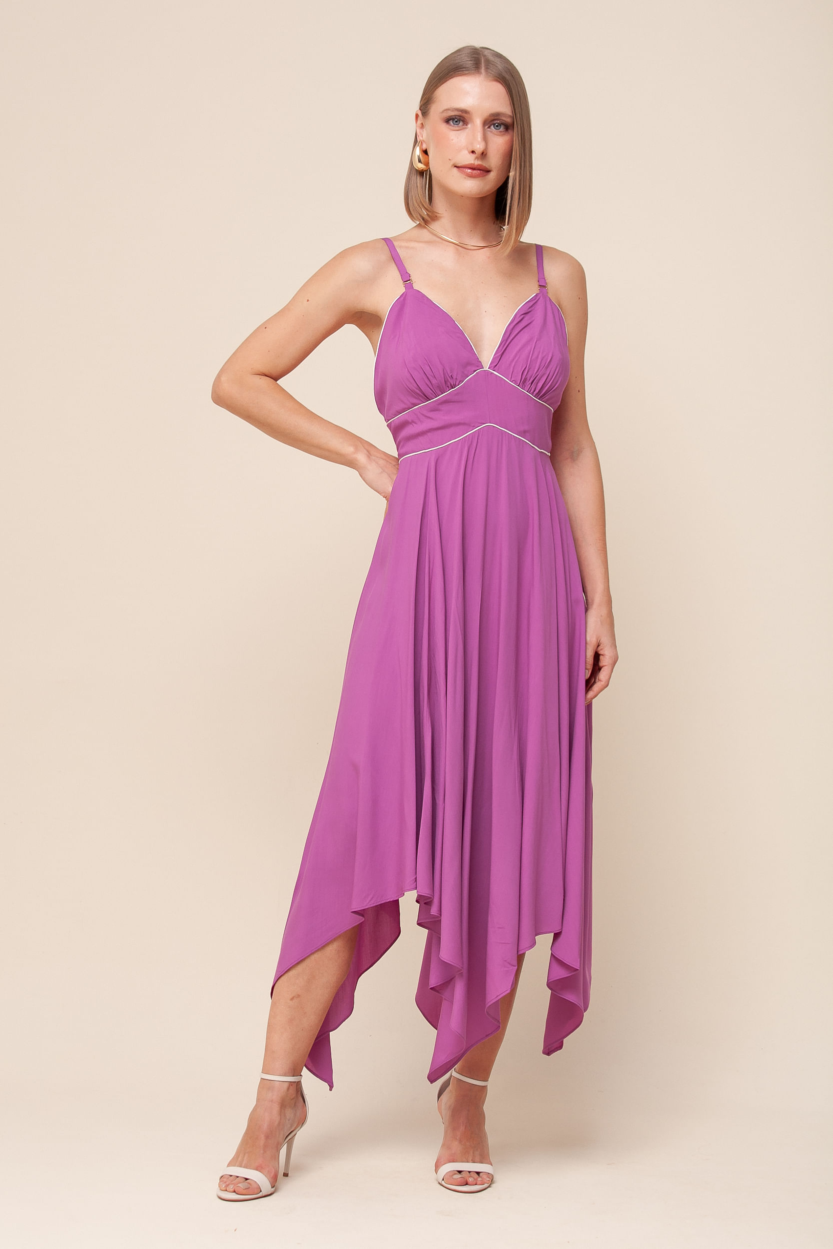 9036120 - Vestido Midi Assimétrico  ROXO 