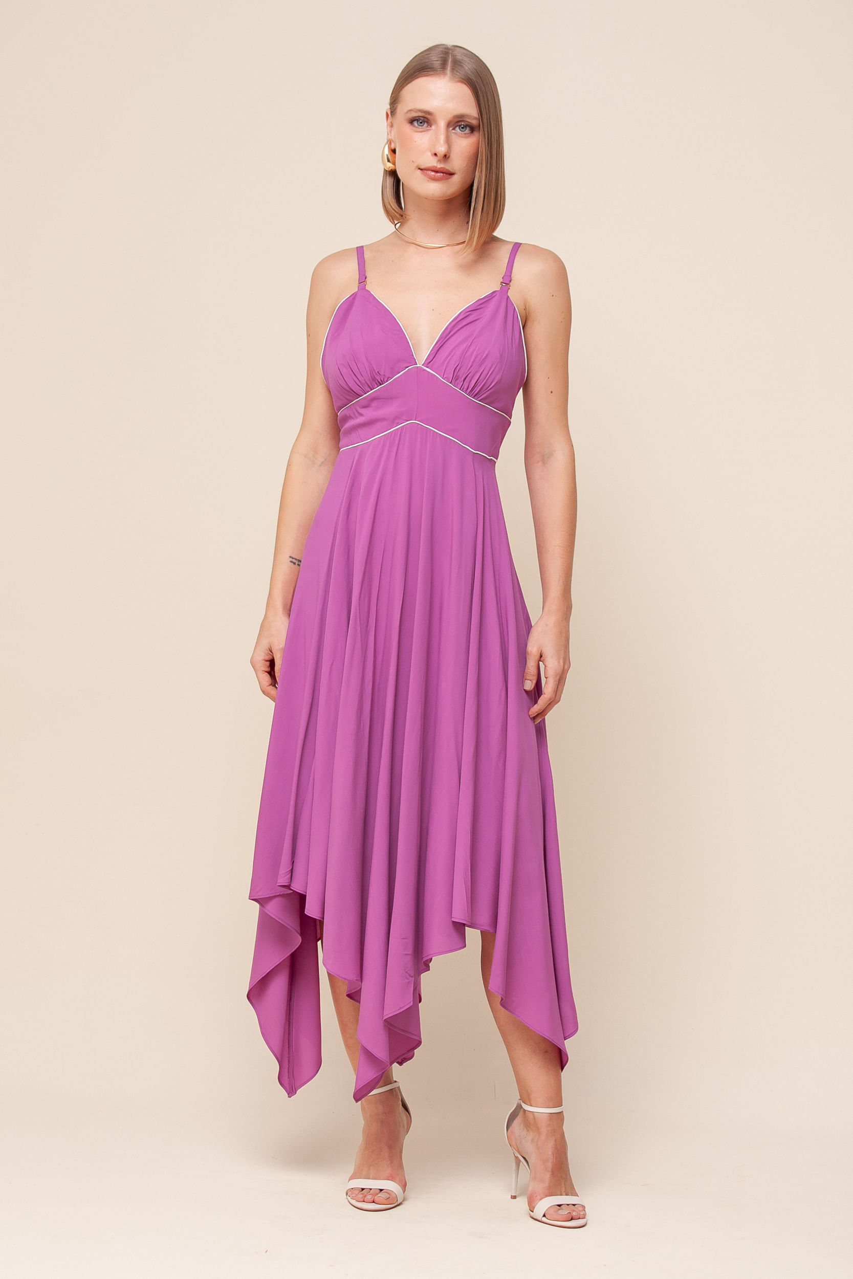 9036120 - Vestido Midi Assimétrico  ROXO 