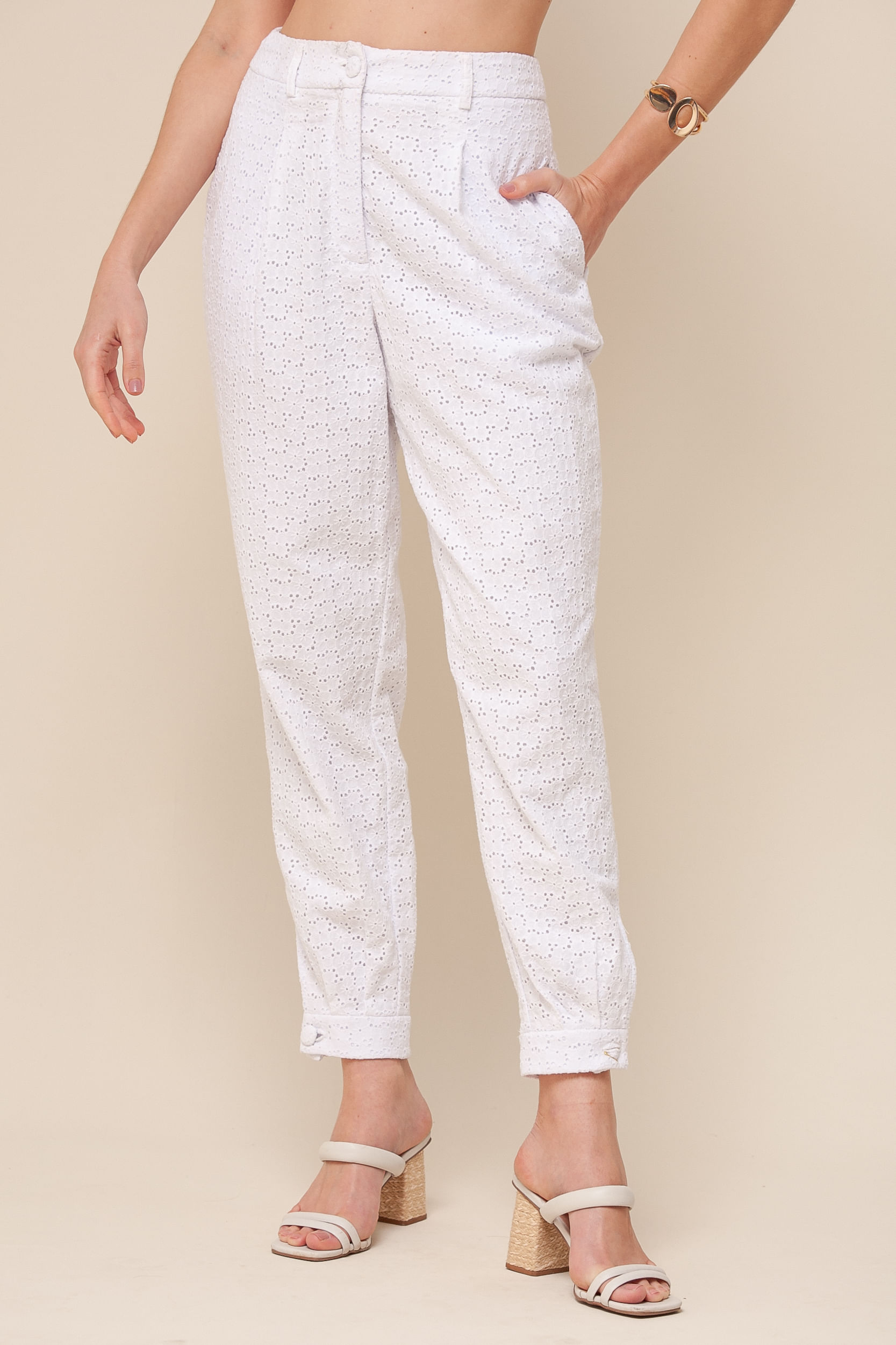 9036132 - Calça Cenoura Laise BRANCO 9036132 - Calça Cenoura Laise BRANCO
