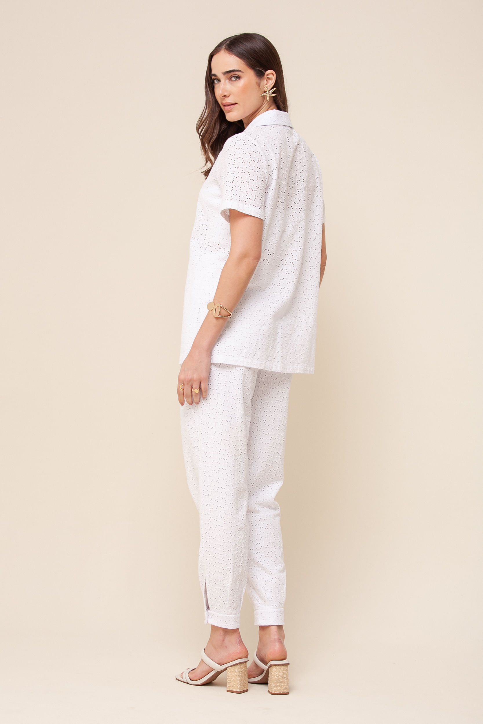 9036132 - Calça Cenoura Laise BRANCO 9036132 - Calça Cenoura Laise BRANCO