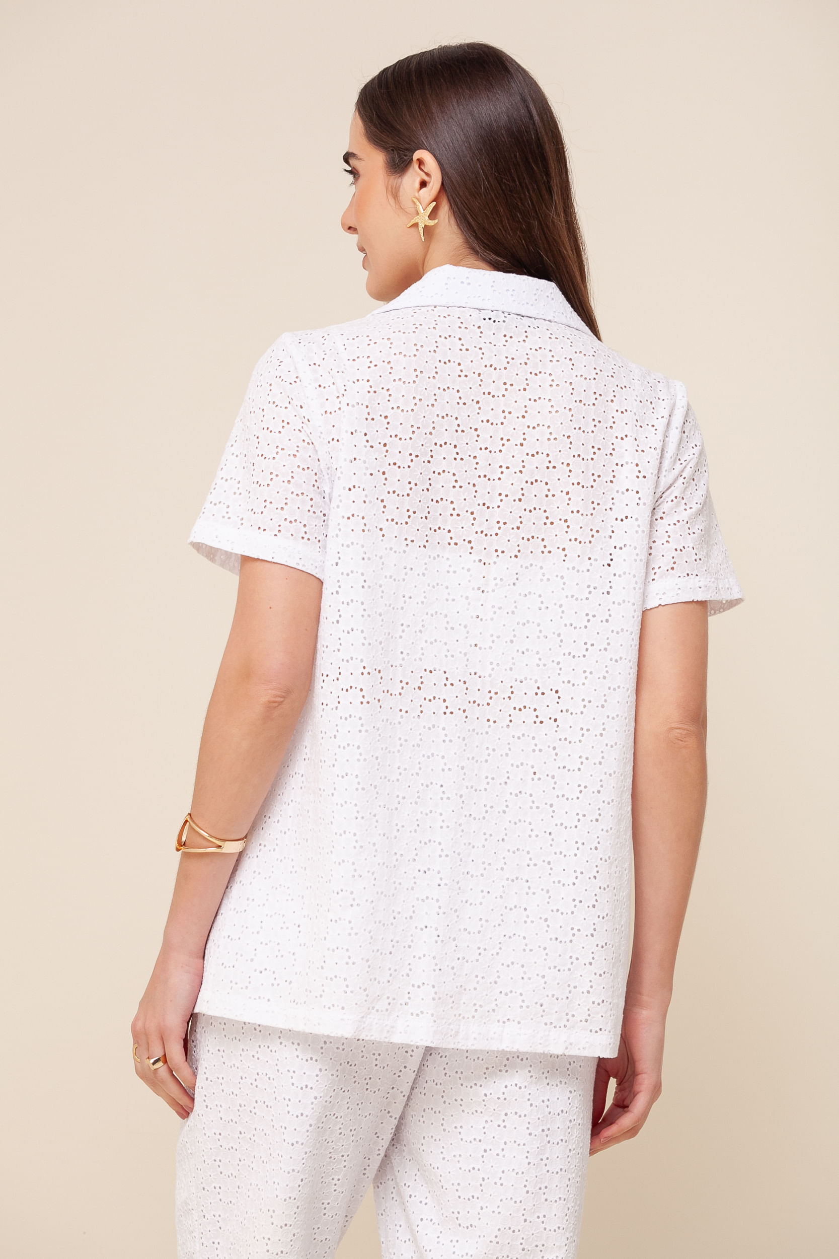 9036134 - Camisa Alongada Laise BRANCO