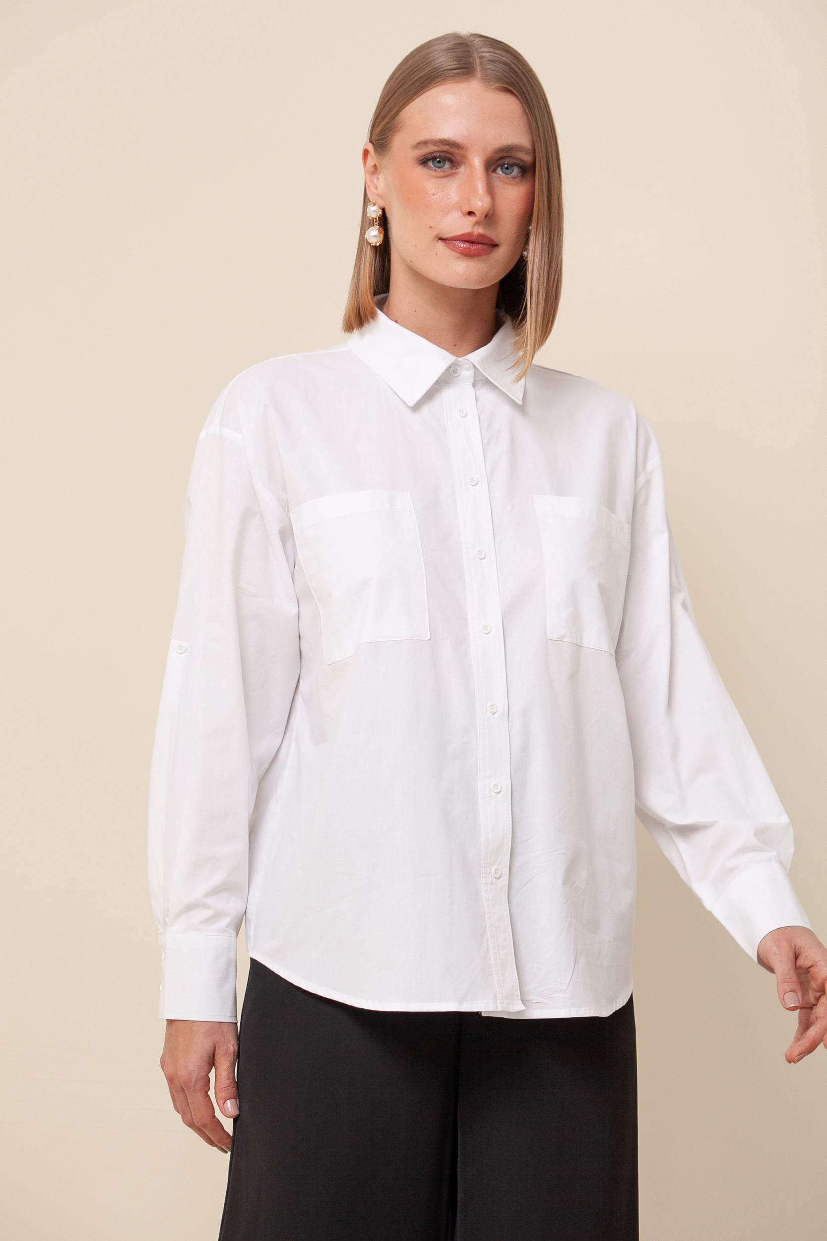 9036082 - Camisa Social Básica manga Longa BRANCO 9036082 - Camisa Social Básica manga Longa BRANCO