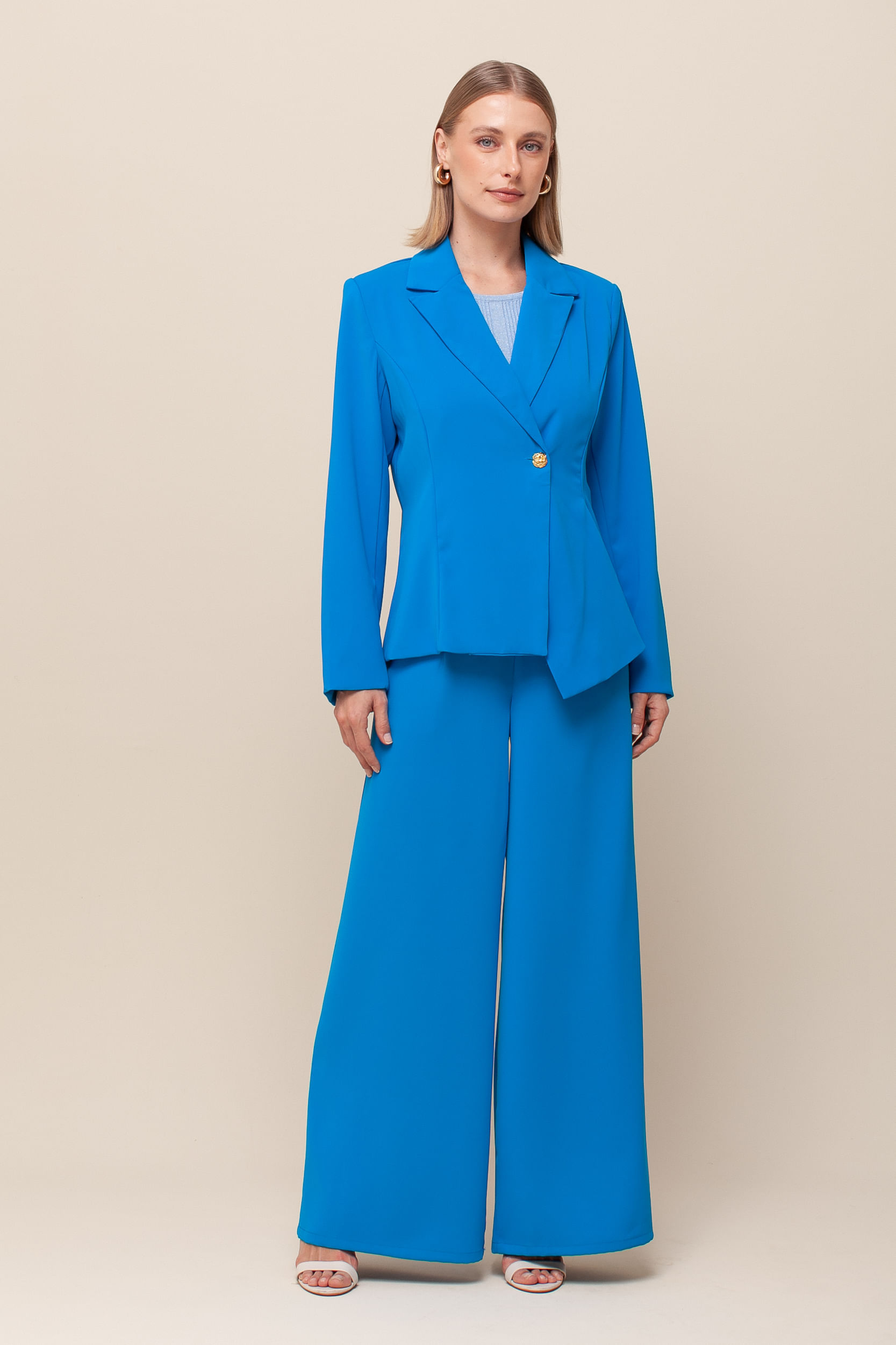9036344 - Blazer Assimétrico Babados AZUL 9036344 - Blazer Assimétrico Babados AZUL