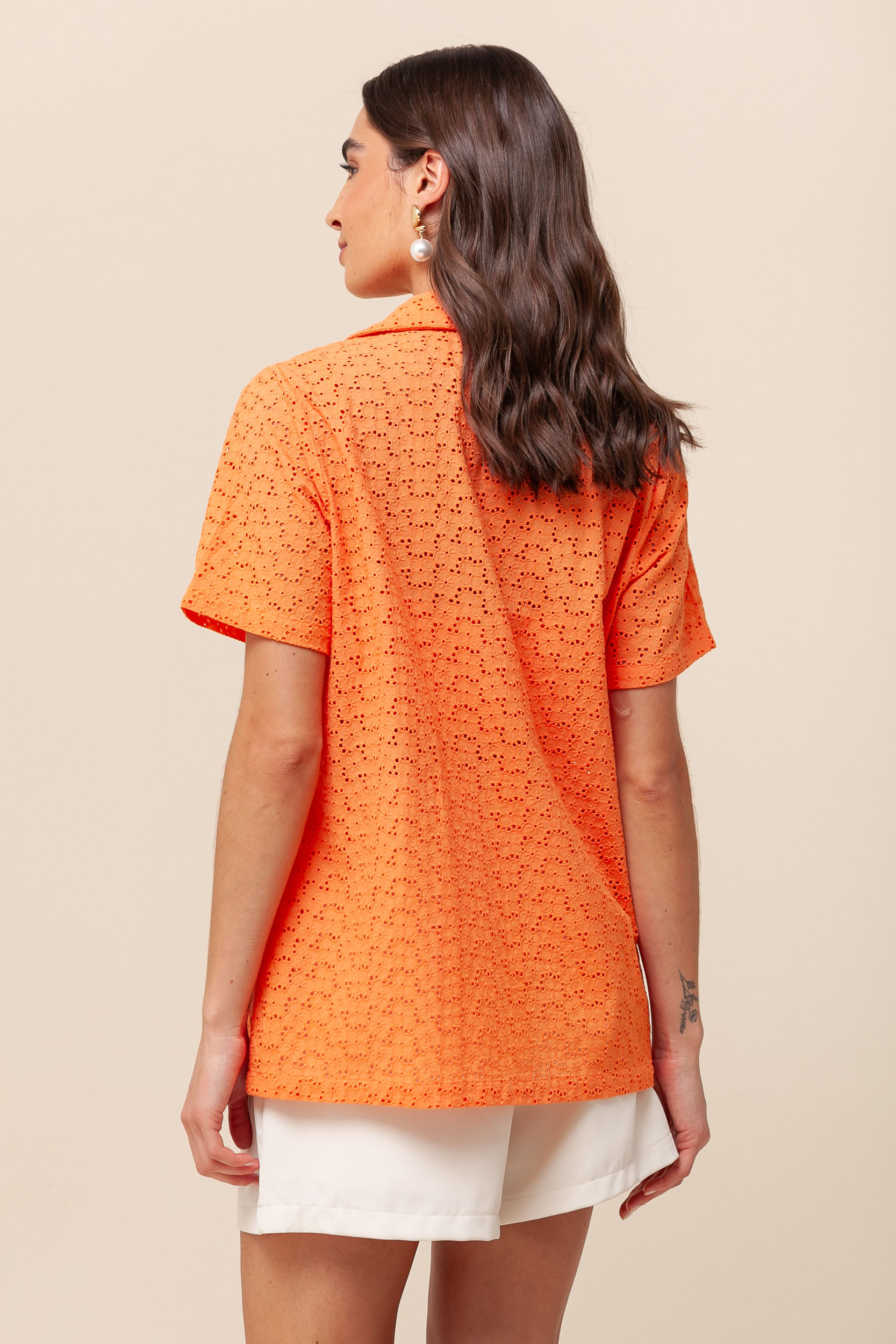 9036134 - Camisa Alongada Laise LARANJA