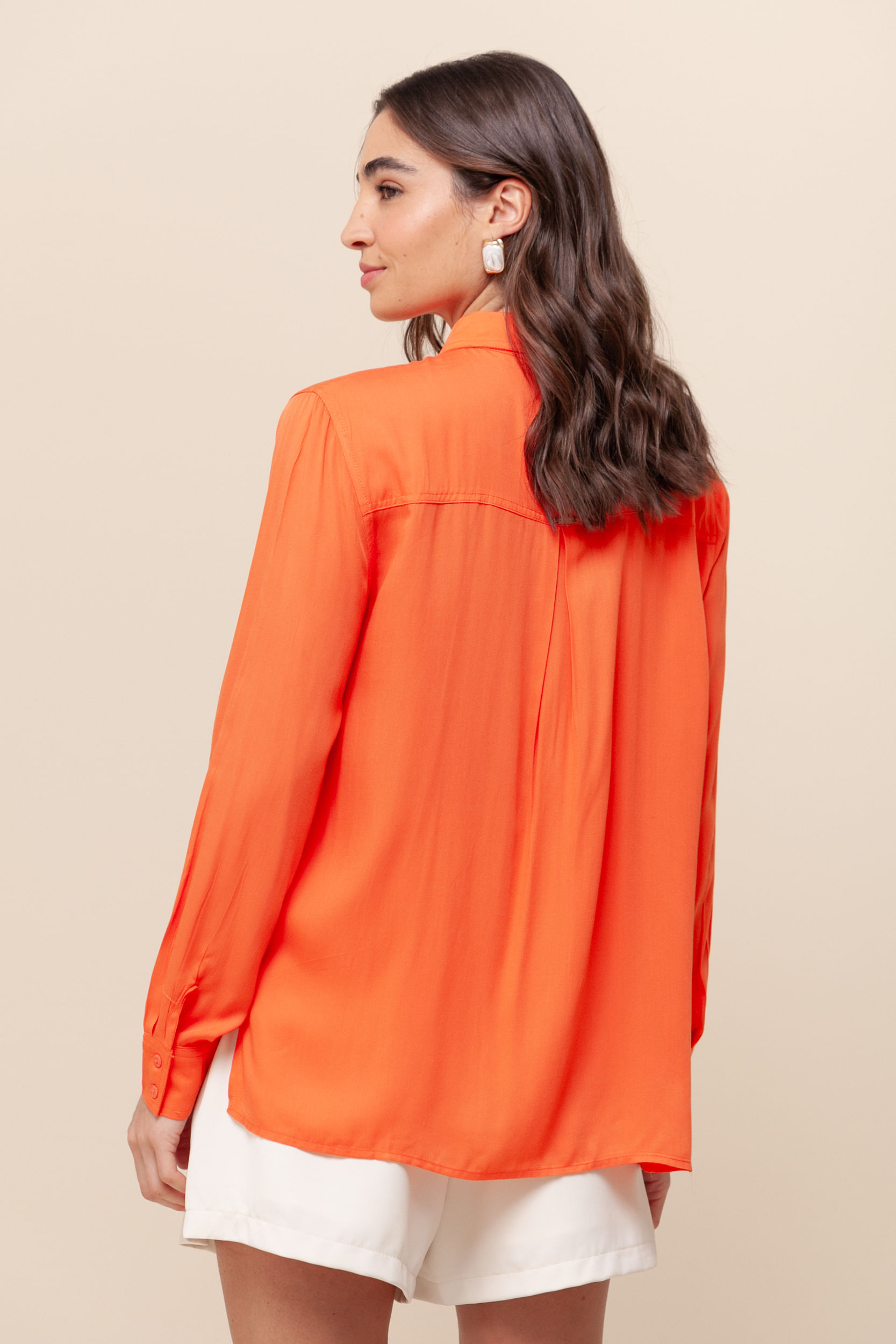 Camisa Social Básica LARANJA Camisa Social Básica LARANJA
