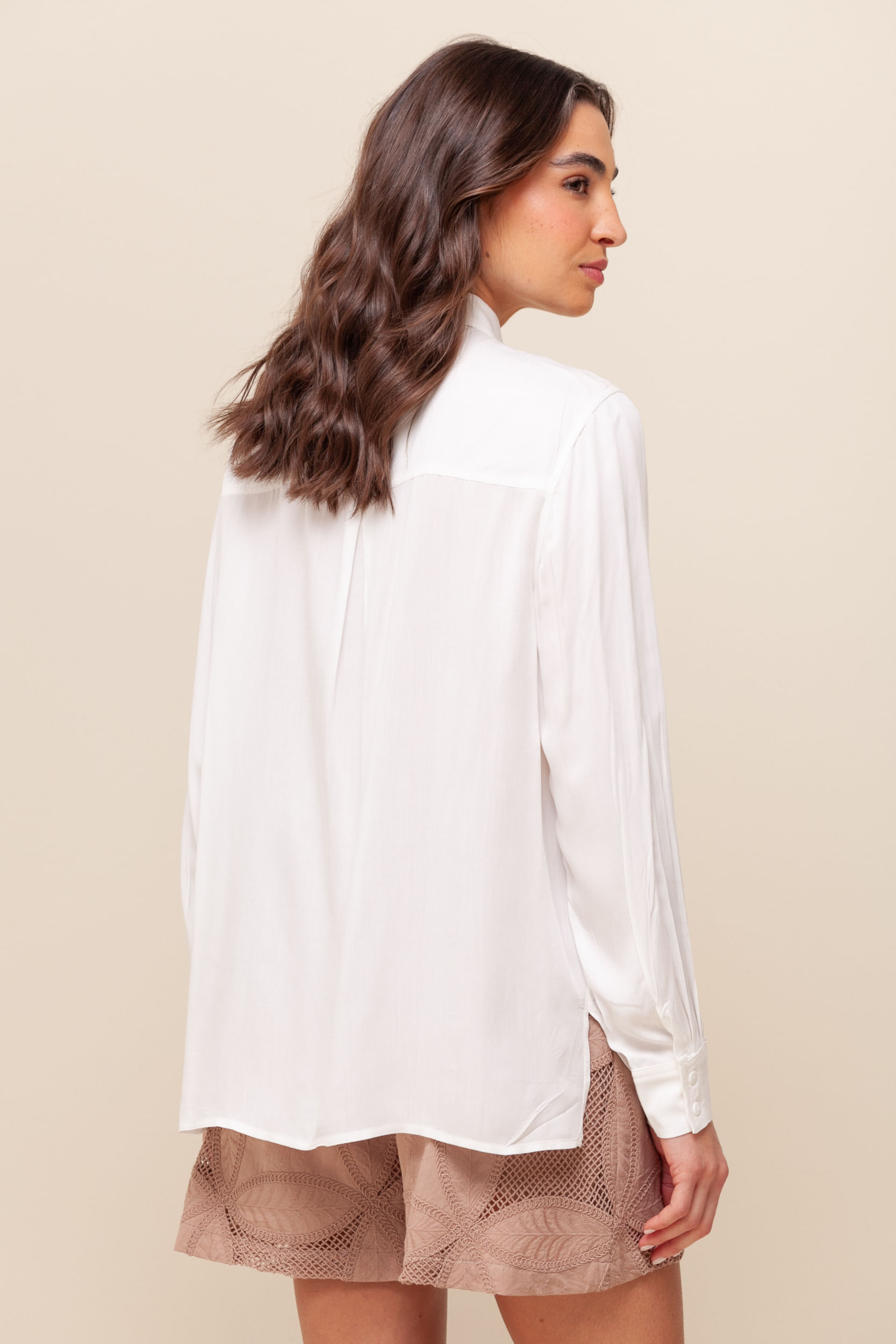 Camisa Social Básica OFF-WHITE Camisa Social Básica OFF-WHITE