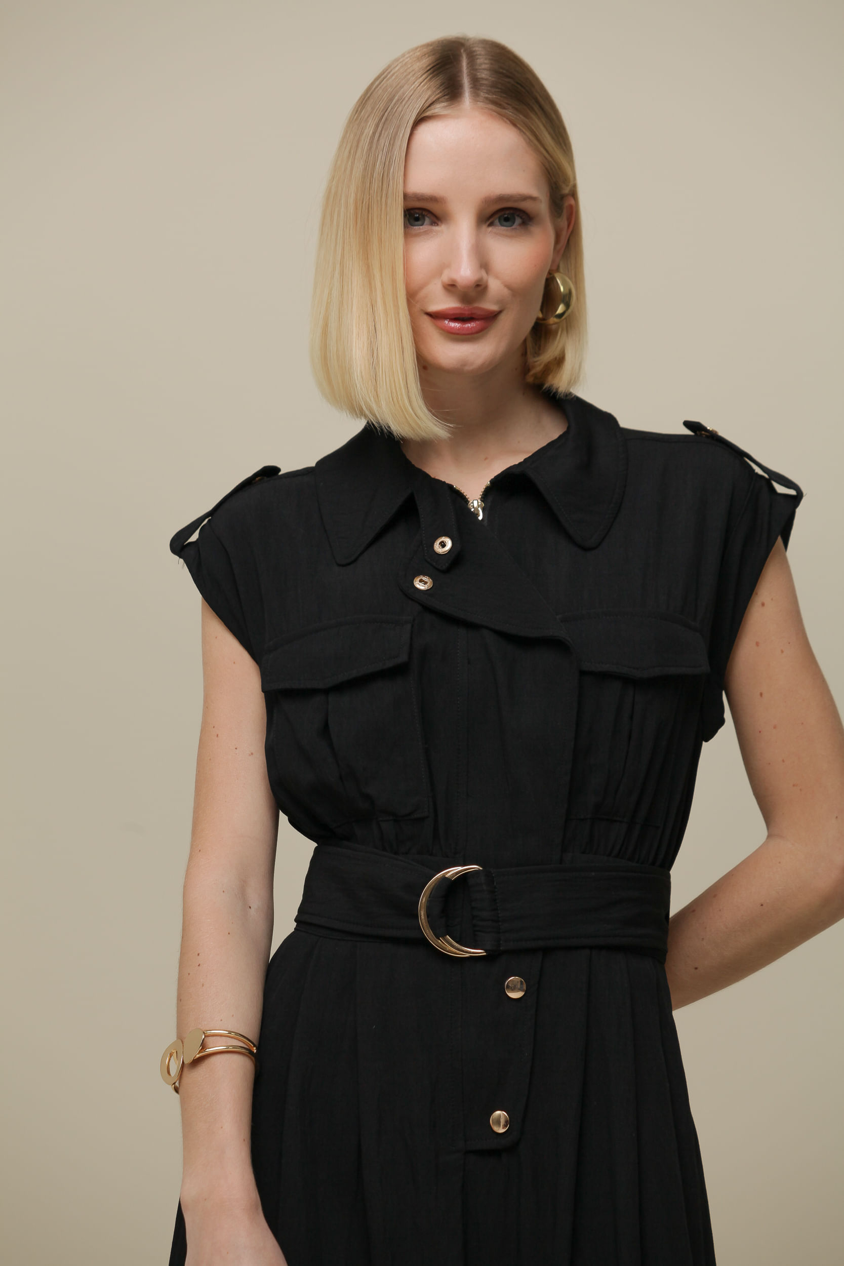 9036087 - Vestido Midi Cargo PRETO