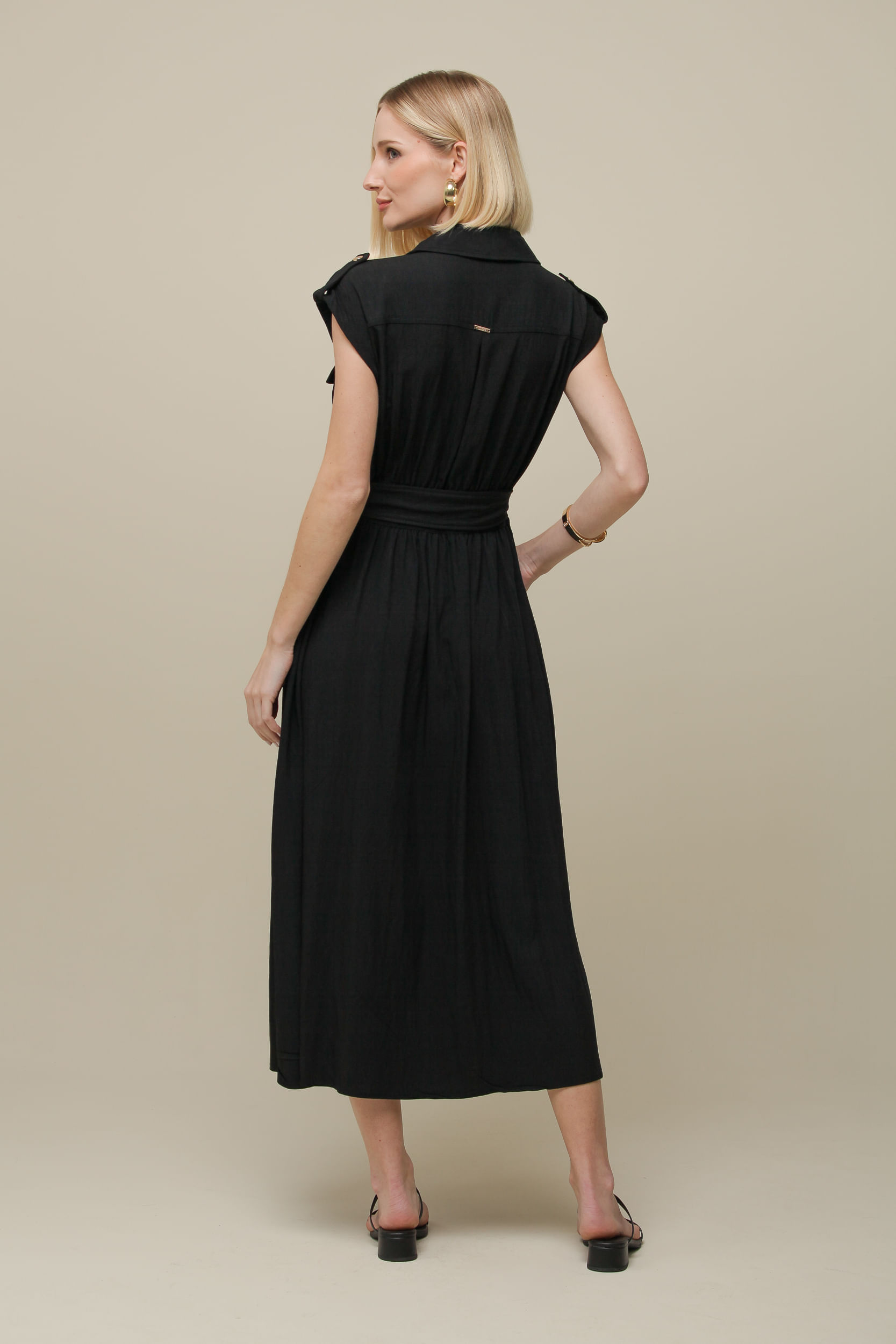 9036087 - Vestido Midi Cargo PRETO