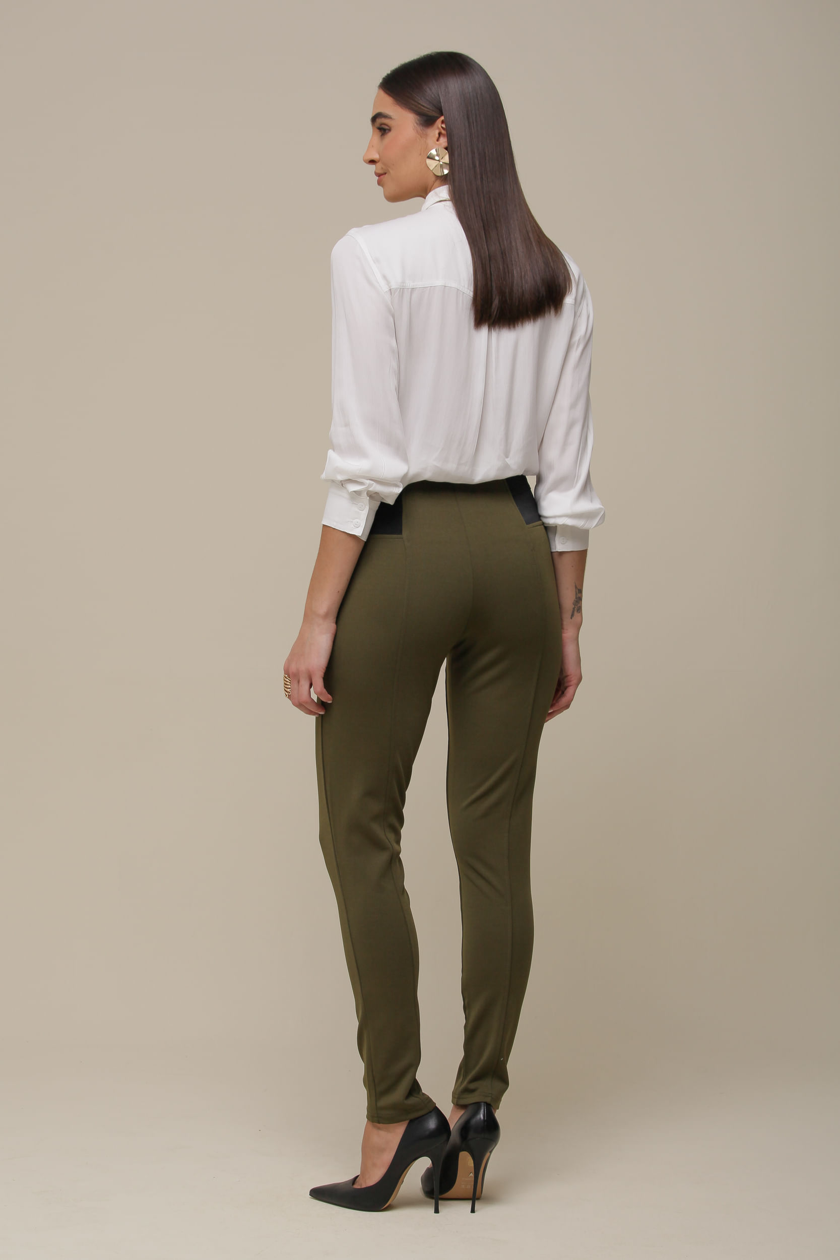 9035253 - Calça Montaria Elástico     VERDE MILITAR