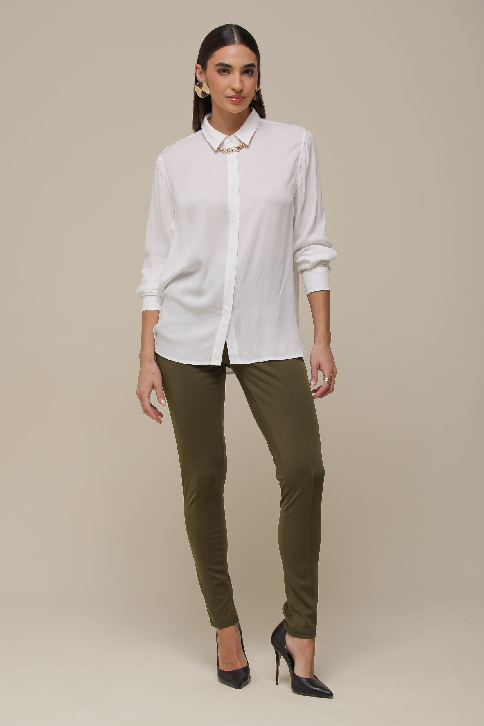 9035253 - Calça Montaria Elástico     VERDE MILITAR