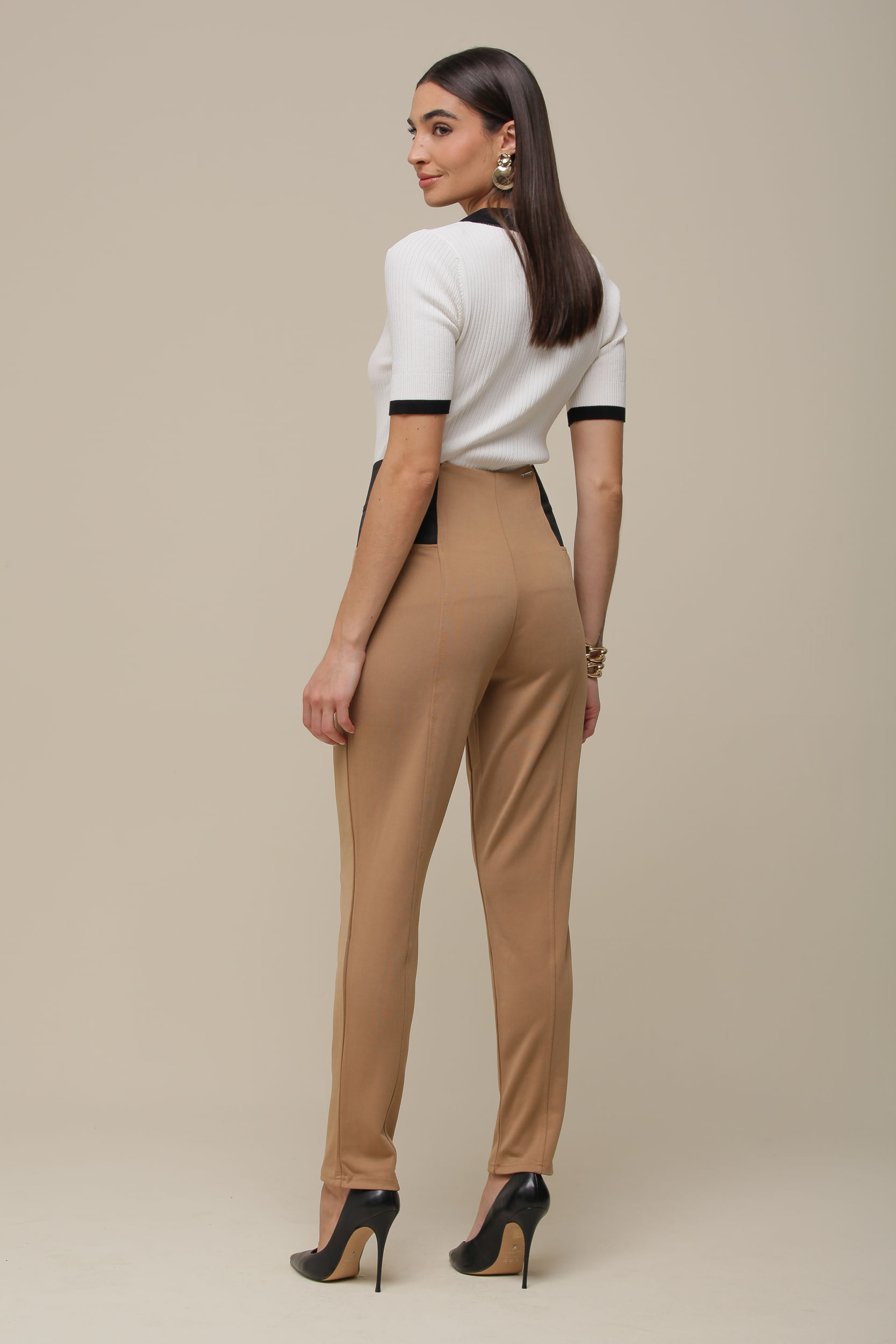 9035253 - Calça Montaria Elástico     BEGE