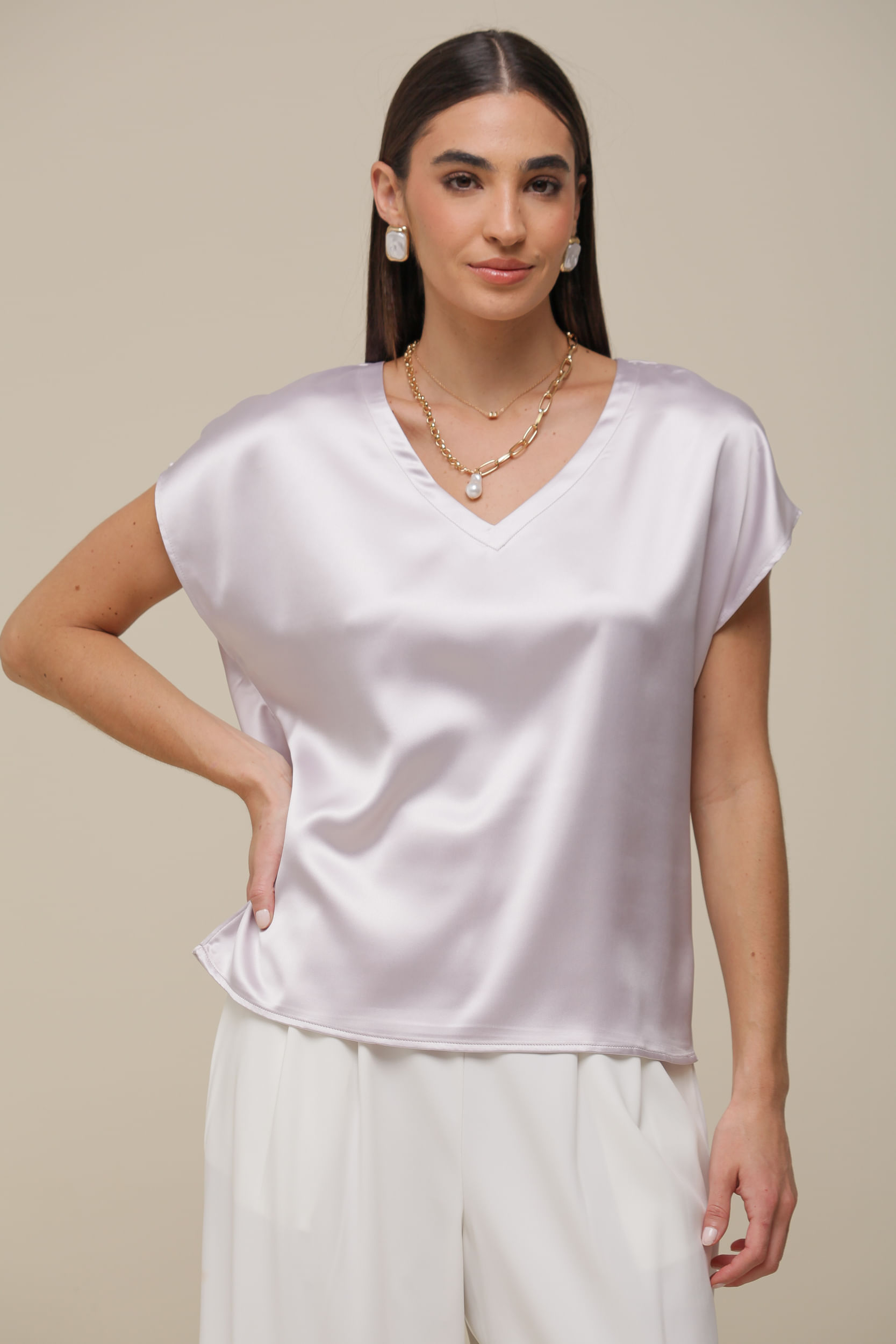 9036369 - Blusa Ampla Colar PRATA 9036369 - Blusa Ampla Colar PRATA
