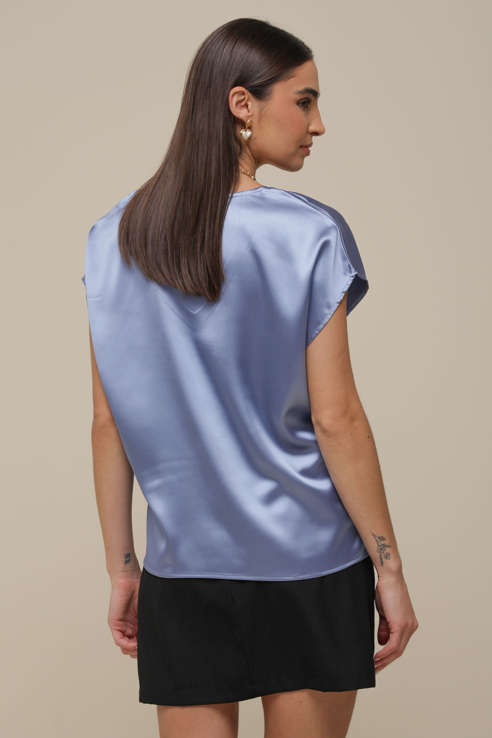 9036369 - Blusa Ampla Colar AZUL 9036369 - Blusa Ampla Colar AZUL
