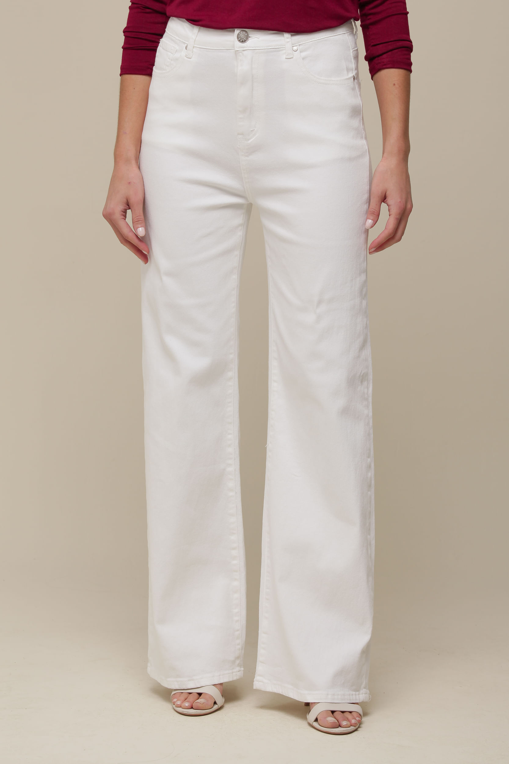 9036265 - Calça Sarja Flare Básico OFF-WHITE