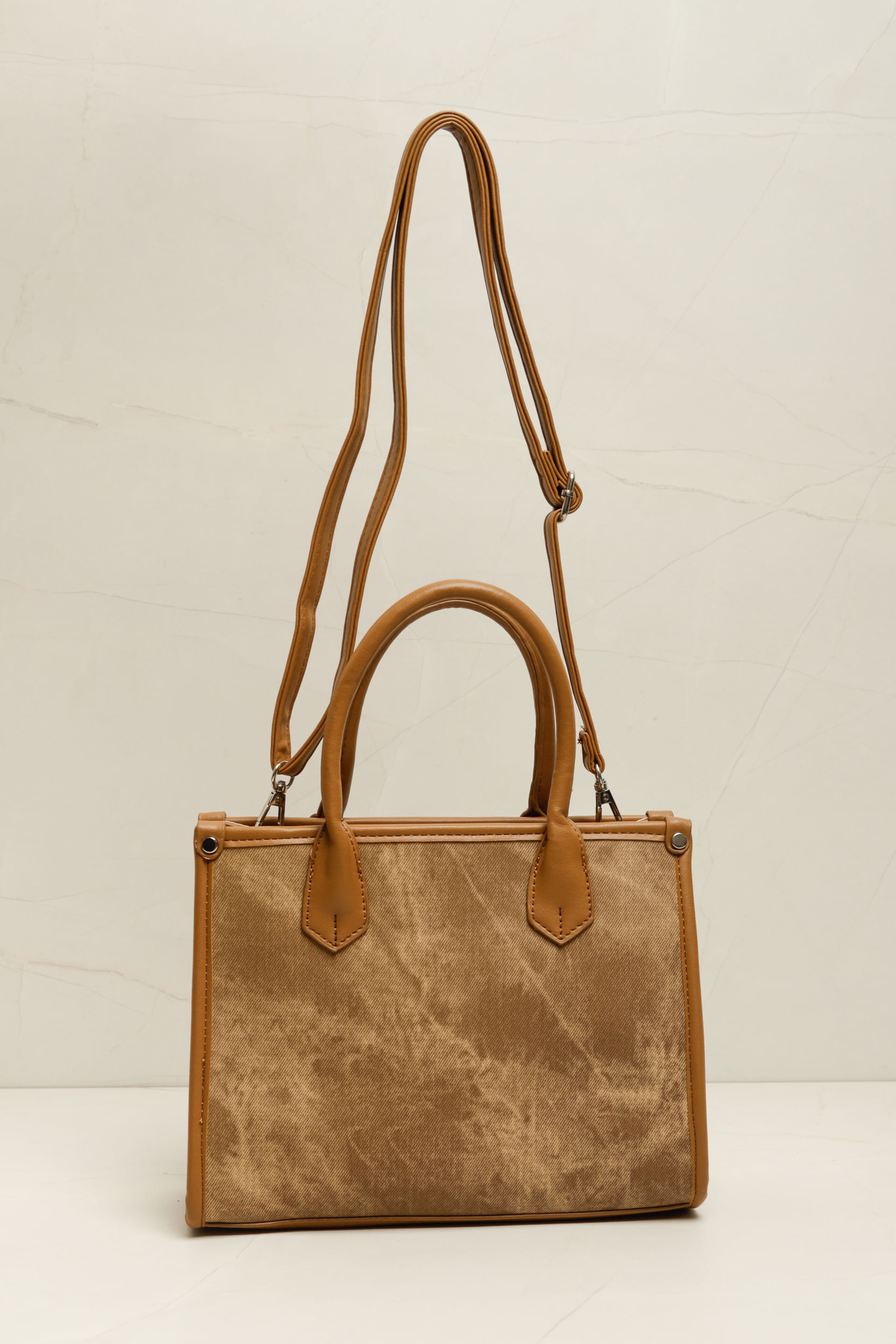 9035906 - Bolsa Alça Média Metalizada  MARROM