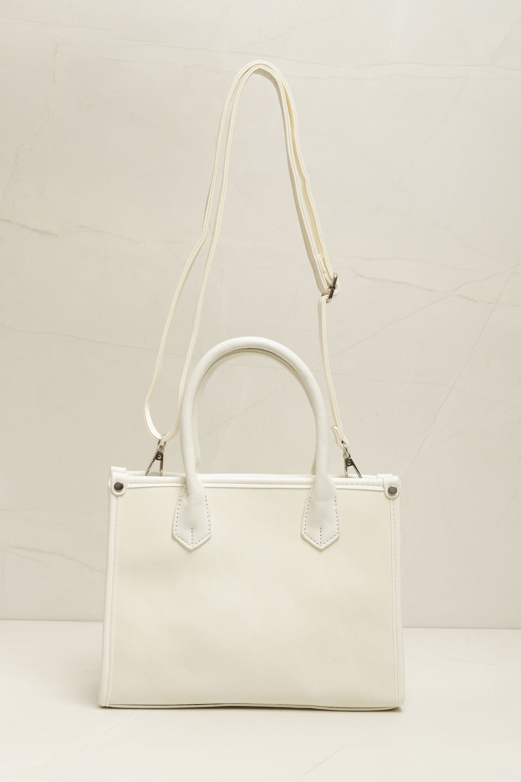 9035906 - Bolsa Alça Média Metalizada  OFF-WHITE