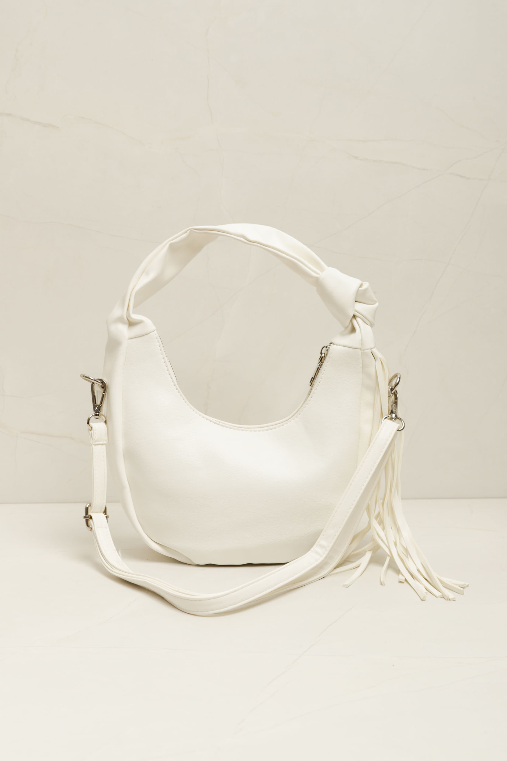9035885 - Bolsa Meia Lua Alça Nó OFF-WHITE 9035885 - Bolsa Meia Lua Alça Nó OFF-WHITE