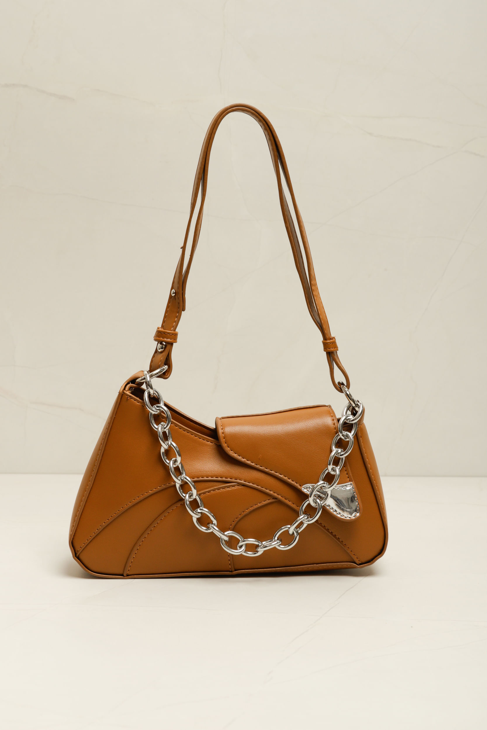 9035900 - Bolsa Corrente Fecho Diferente  CARAMELO