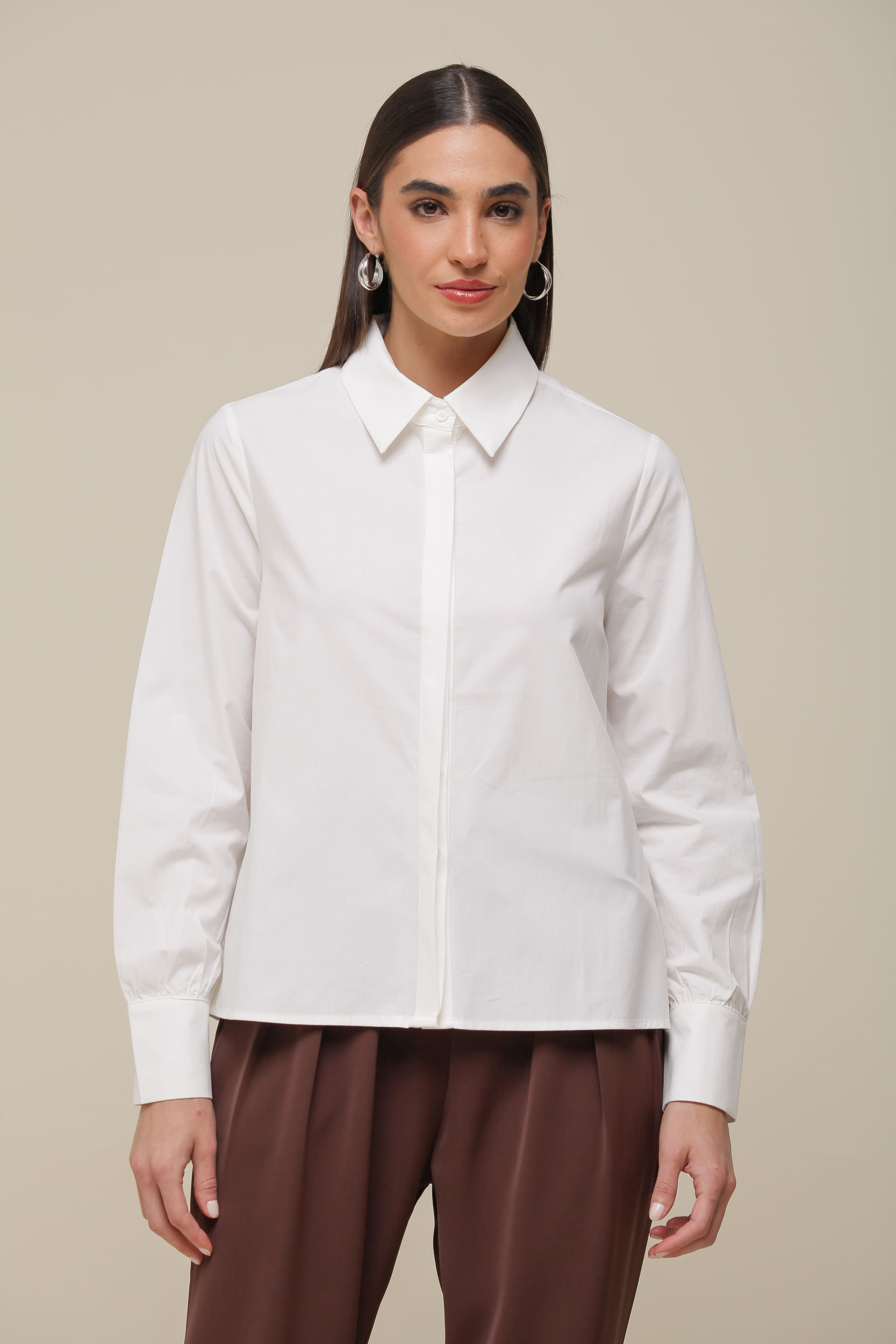 9036498 - Camisa Tricoline Botões BRANCO 9036498 - Camisa Tricoline Botões BRANCO