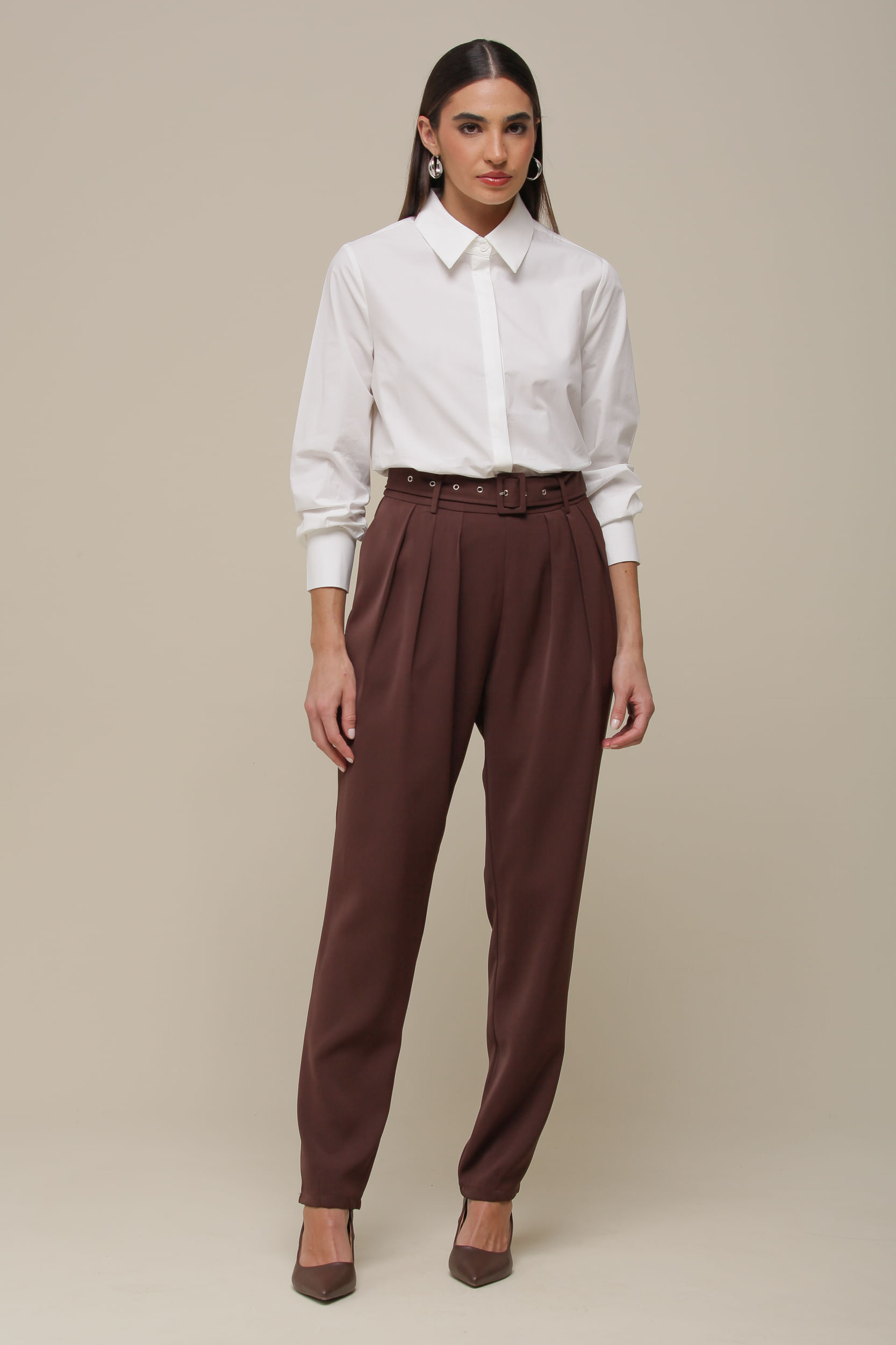 9036498 - Camisa Tricoline Botões BRANCO 9036498 - Camisa Tricoline Botões BRANCO