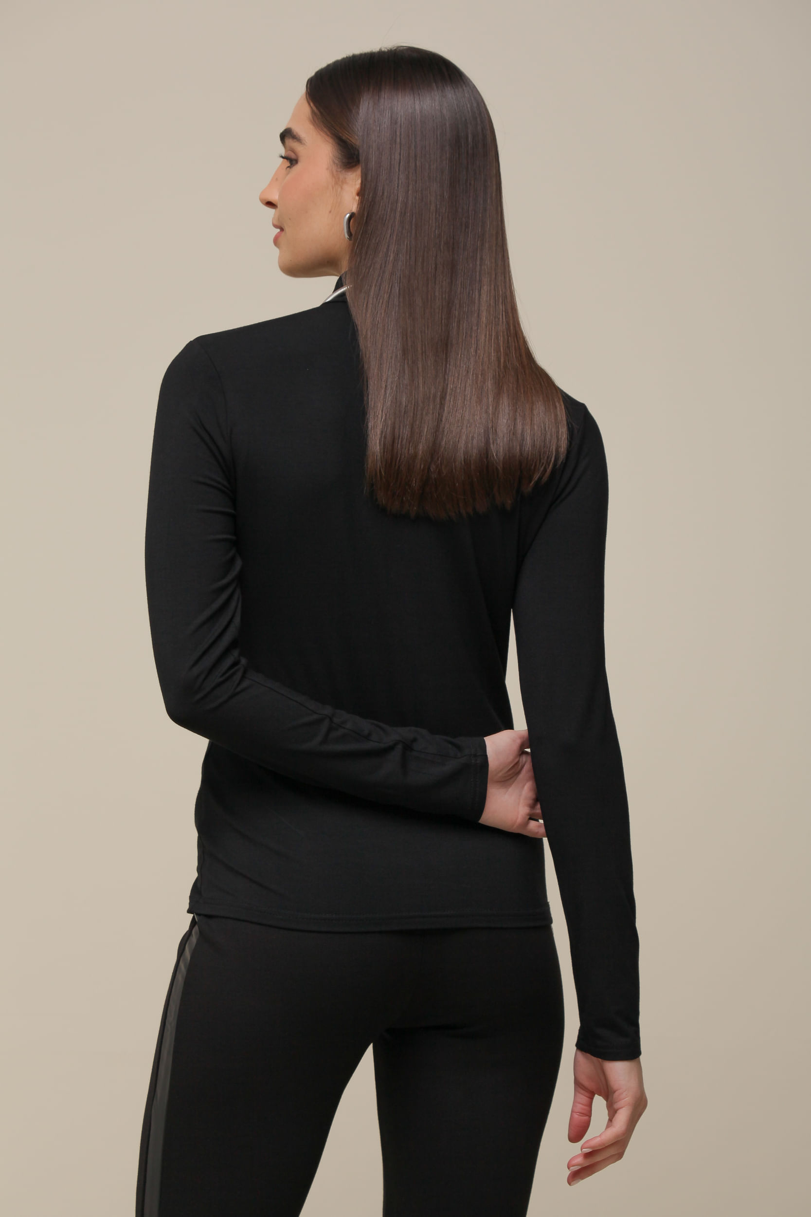 9036561 - Blusa Malha gola Alta PRETO 9036561 - Blusa Malha gola Alta PRETO