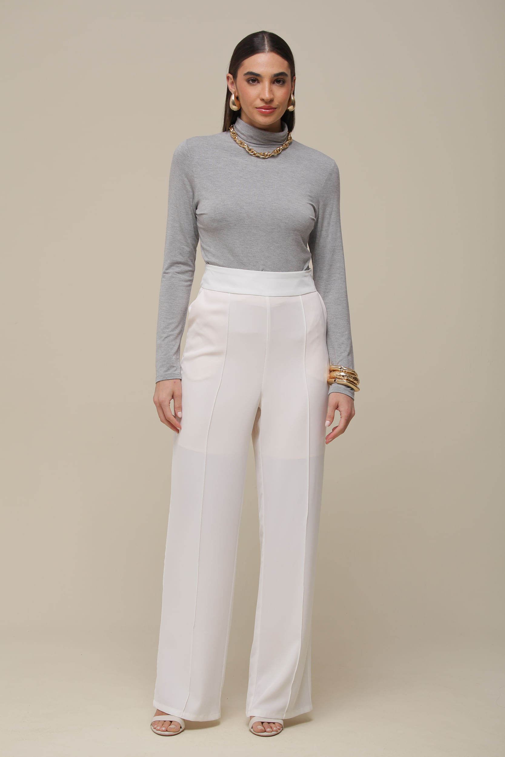 9036561 - Blusa Malha gola Alta MESCLA 9036561 - Blusa Malha gola Alta MESCLA