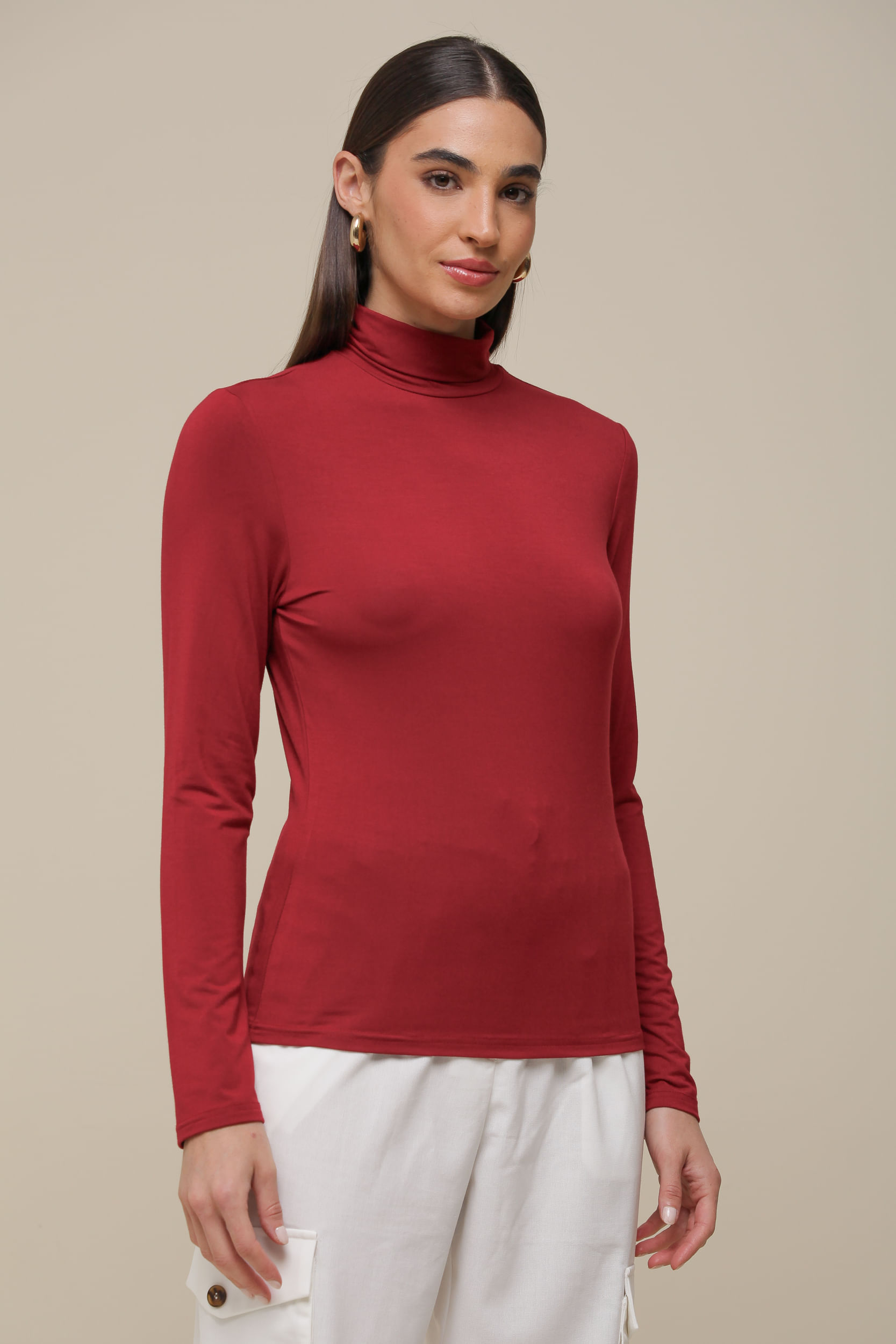 9036561 - Blusa Malha gola Alta CEREJA 9036561 - Blusa Malha gola Alta CEREJA