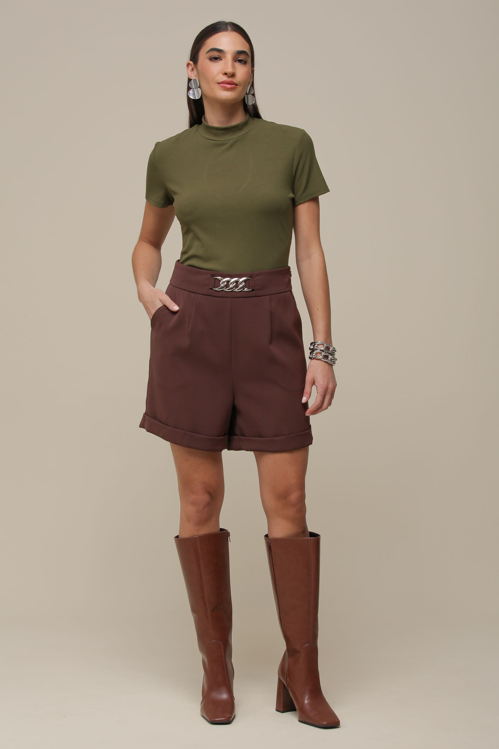 9036319 - Blusa MC Rib Basic VERDE 9036319 - Blusa MC Rib Basic VERDE