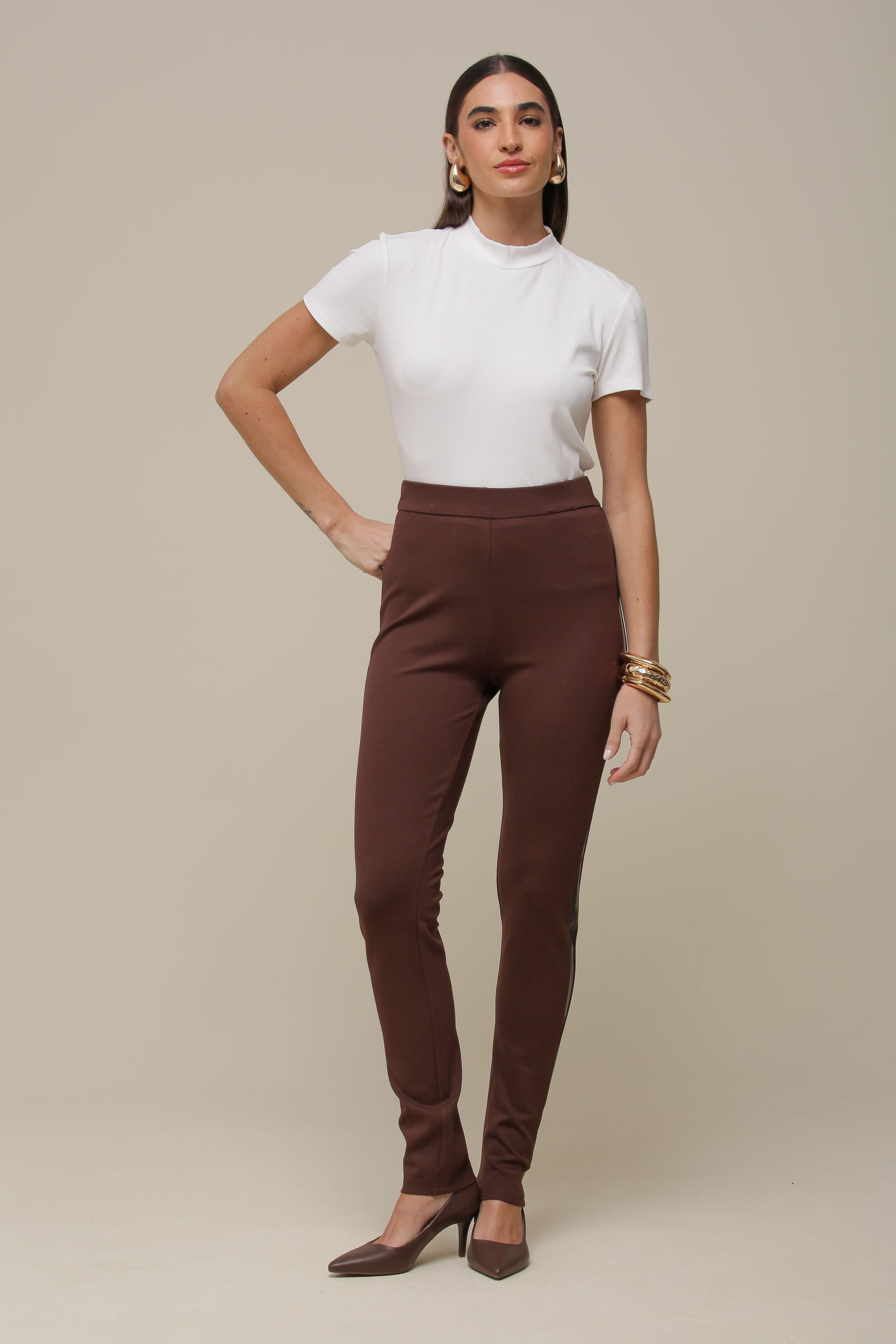 9036319 - Blusa MC Rib Basic OFF-WHITE 9036319 - Blusa MC Rib Basic OFF-WHITE