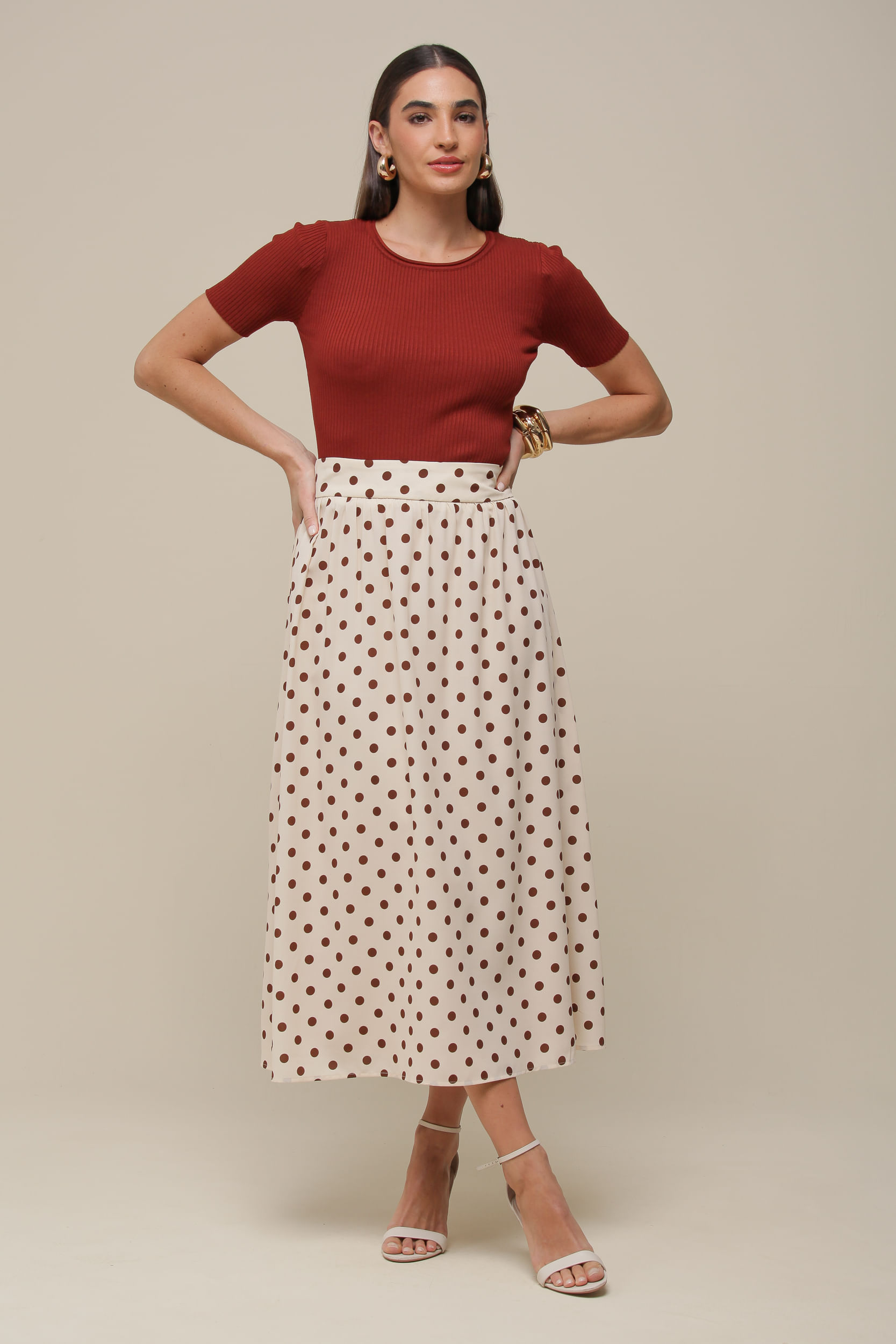 9036481 - Blusa Tricô Gola Canoa FERRUGEM 9036481 - Blusa Tricô Gola Canoa FERRUGEM