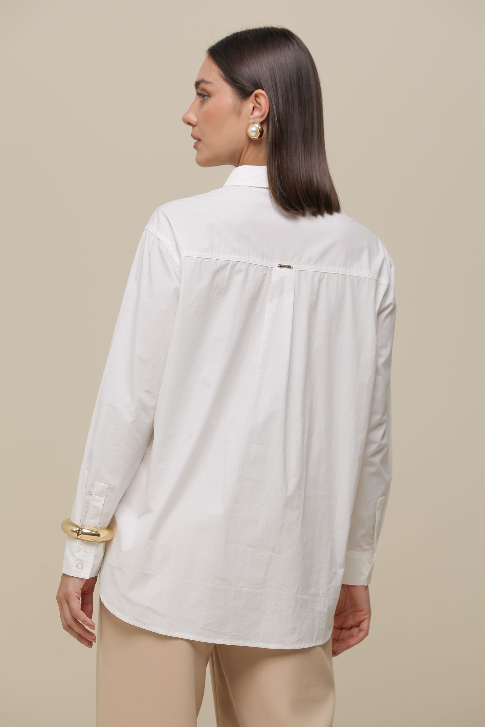 9036257 - Camisa Social Tricoline OFF-WHITE 9036257 - Camisa Social Tricoline OFF-WHITE