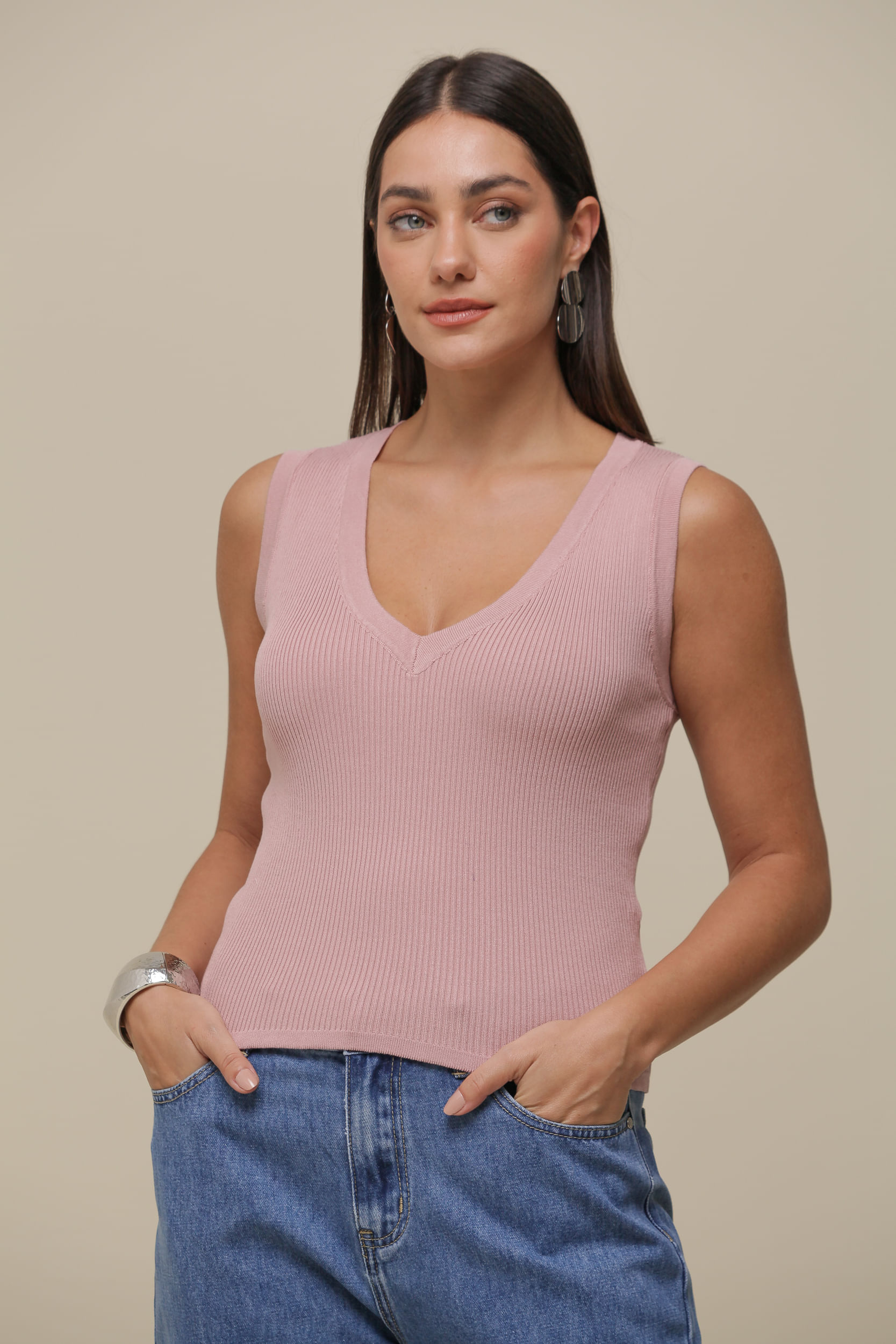 9036417 - Regata Tricô Basic ROSÊ 9036417 - Regata Tricô Basic ROSÊ