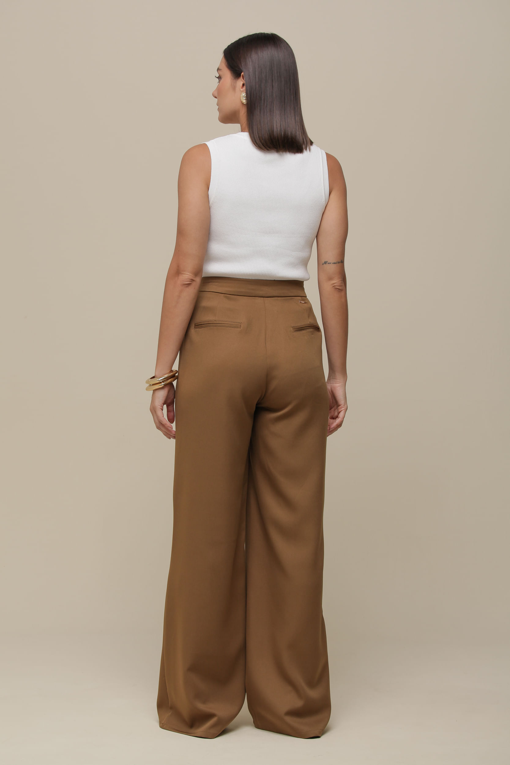 9036514 - Calça Reta Alfaiataria   VERDE OLIVA