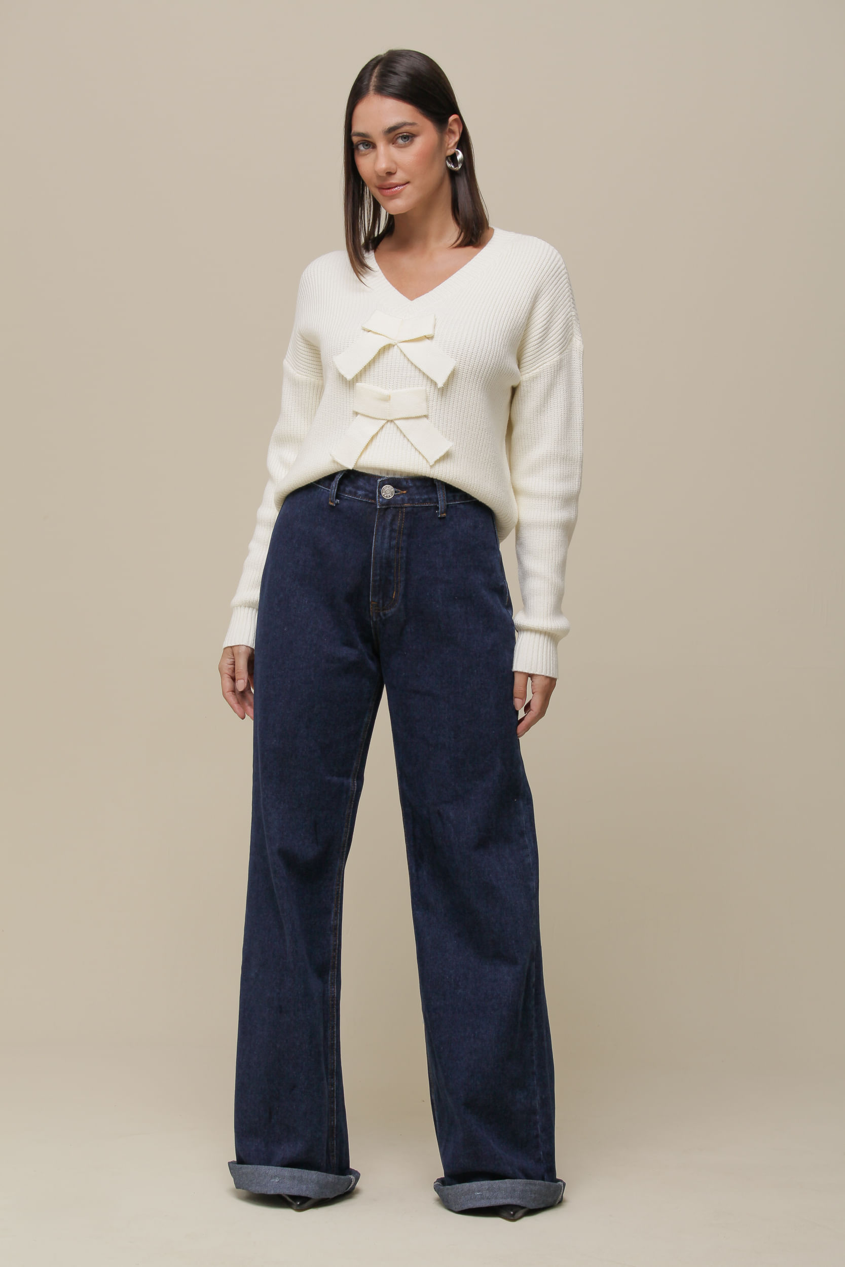 9036558 - Calça Wide Leg Jeans MARINHO 9036558 - Calça Wide Leg Jeans MARINHO