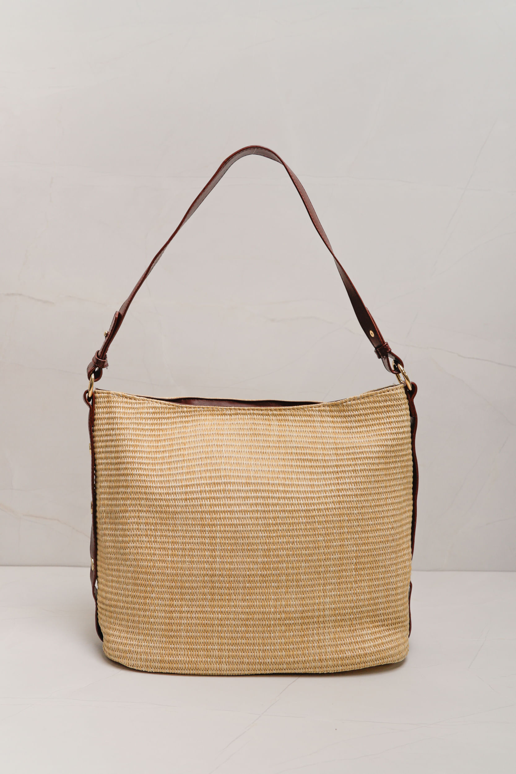 9036229 - Bolsa Palha Elegante  MARROM - Imagem 1