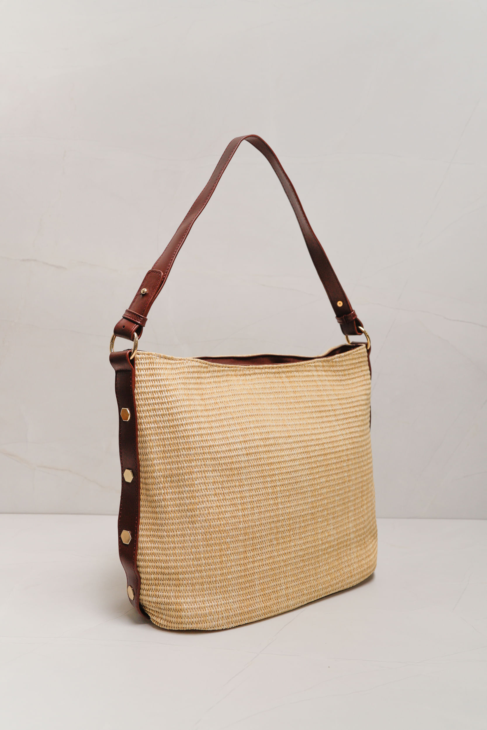 9036229 - Bolsa Palha Elegante  MARROM - Imagem 2