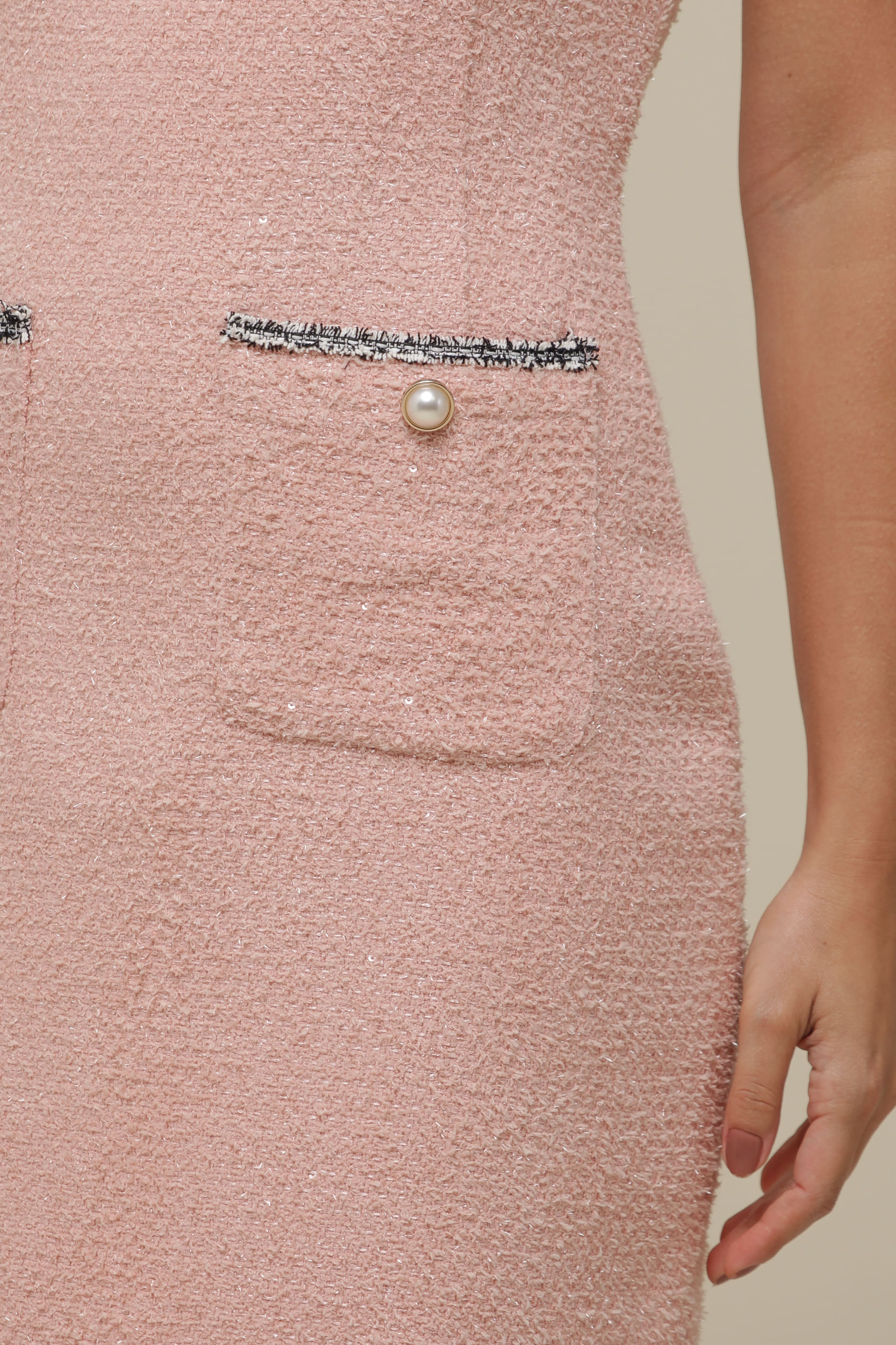 9036408 - Vestido Regata Tweed ROSÊ