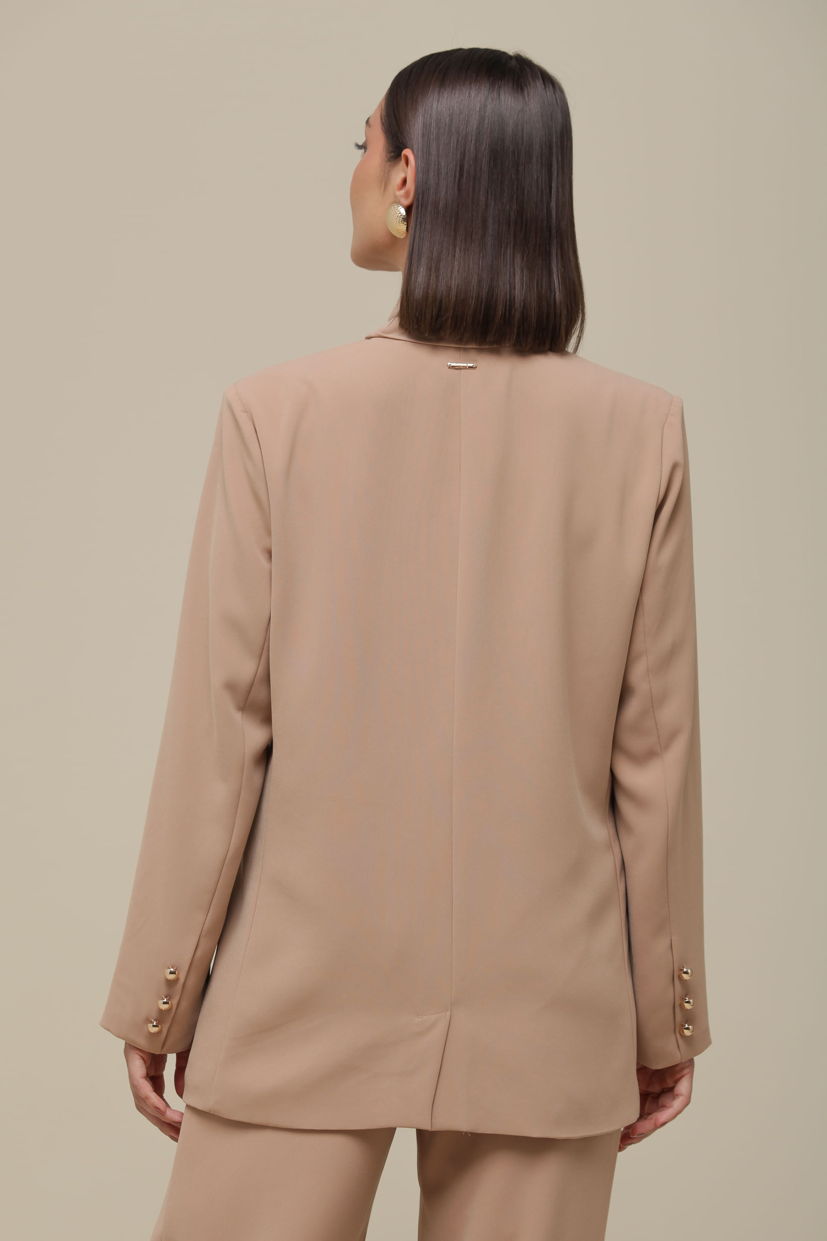 9036434 - Blazer Gola Chiffon BEGE 9036434 - Blazer Gola Chiffon BEGE