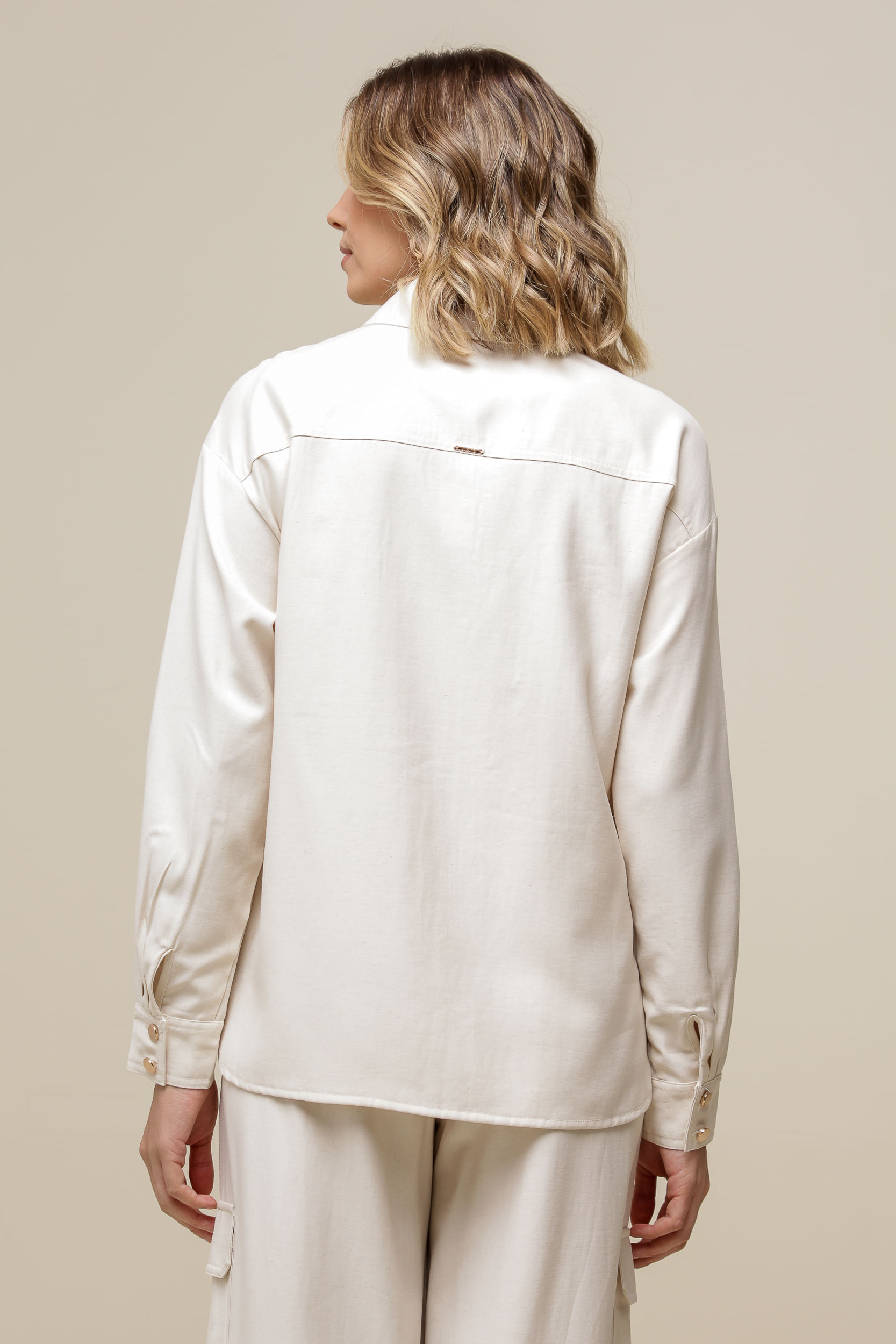9036568 - Camisa Básica Viscolinho NATURAL 9036568 - Camisa Básica Viscolinho NATURAL