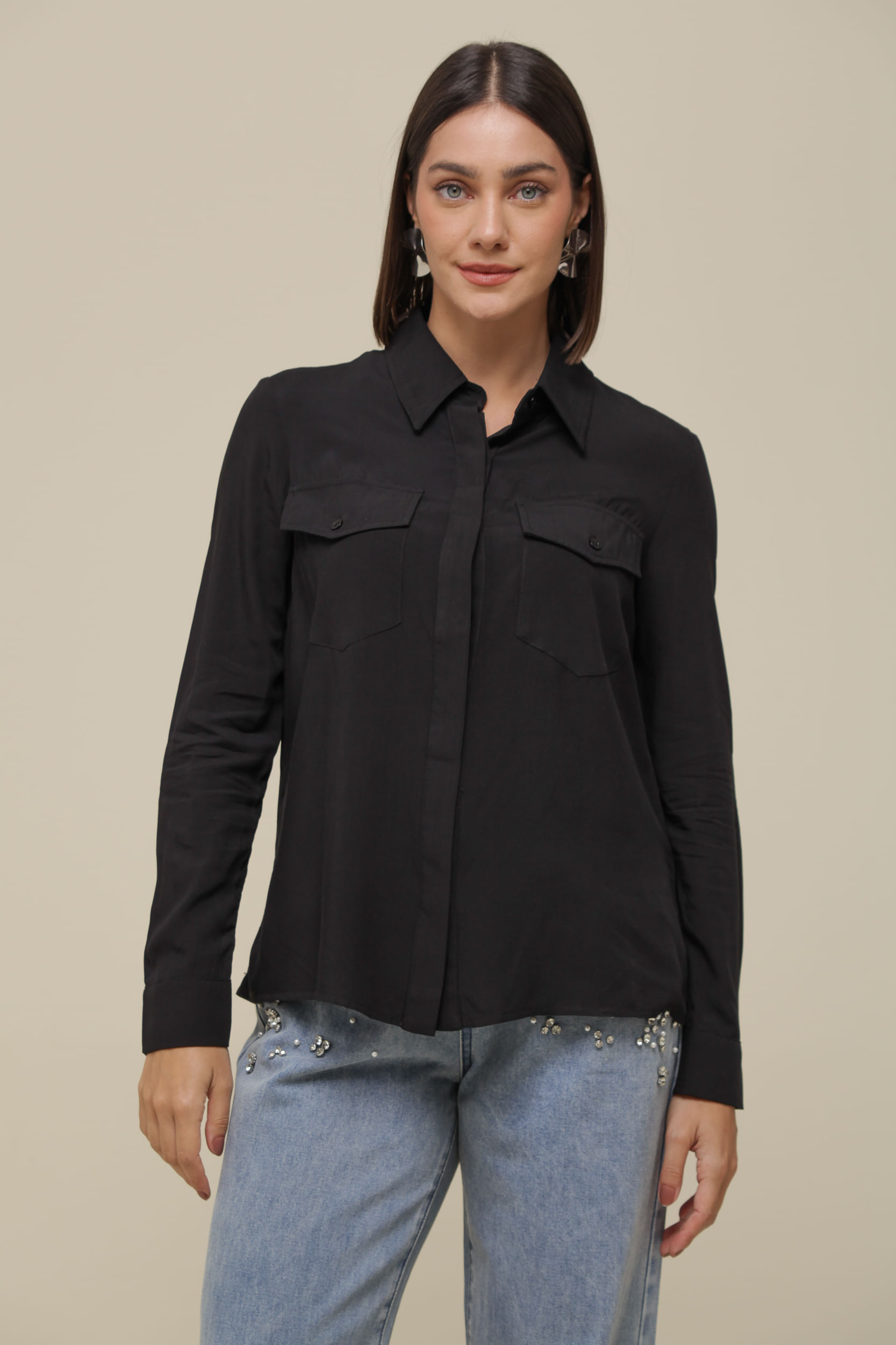 9036603 - Camisa Social Básica PRETO 9036603 - Camisa Social Básica PRETO