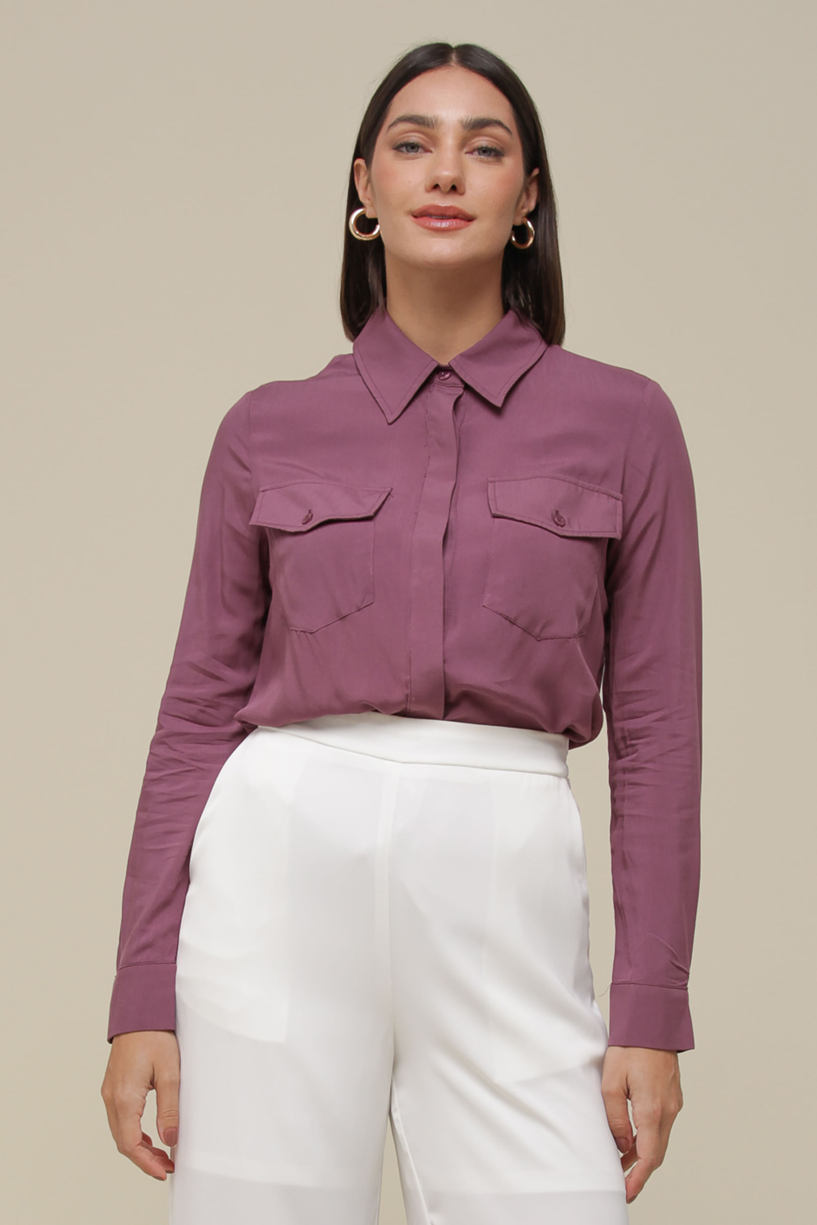 9036603 - Camisa Social Básica VINHO