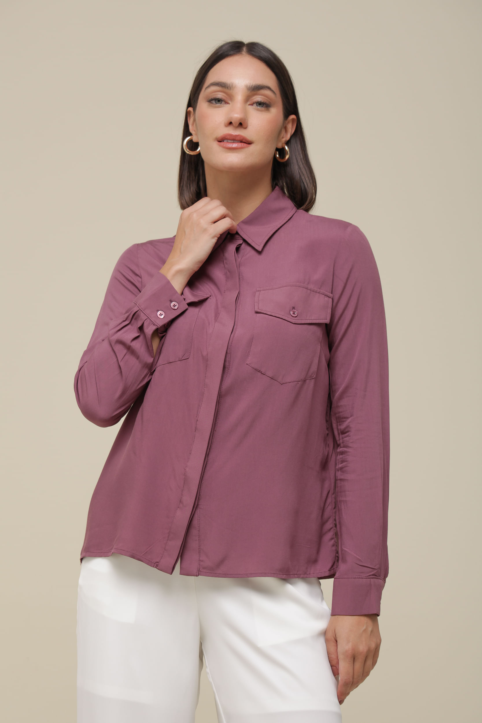 9036603 - Camisa Social Básica VINHO 9036603 - Camisa Social Básica VINHO